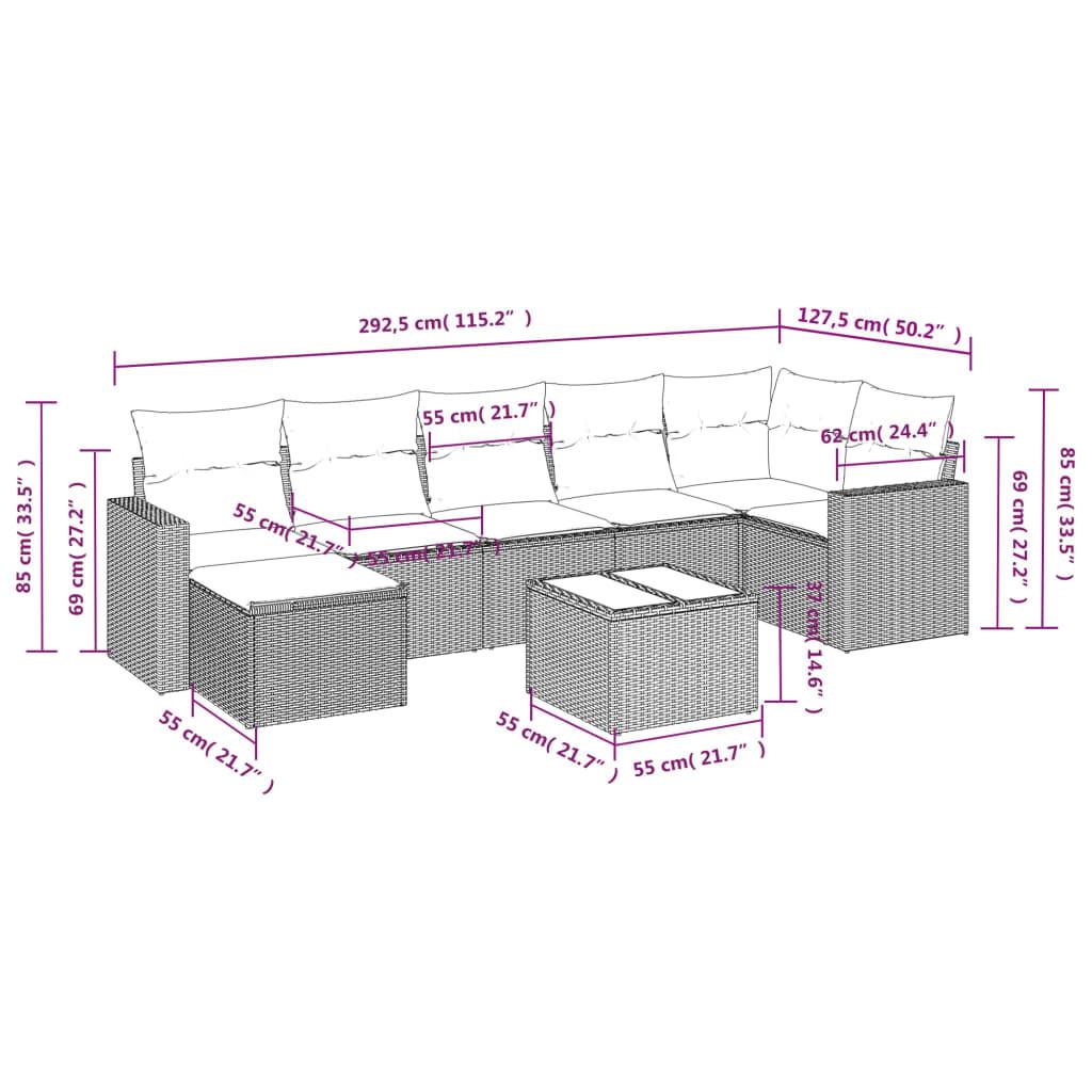 VidaXL Garten sofagarnitur poly-rattan