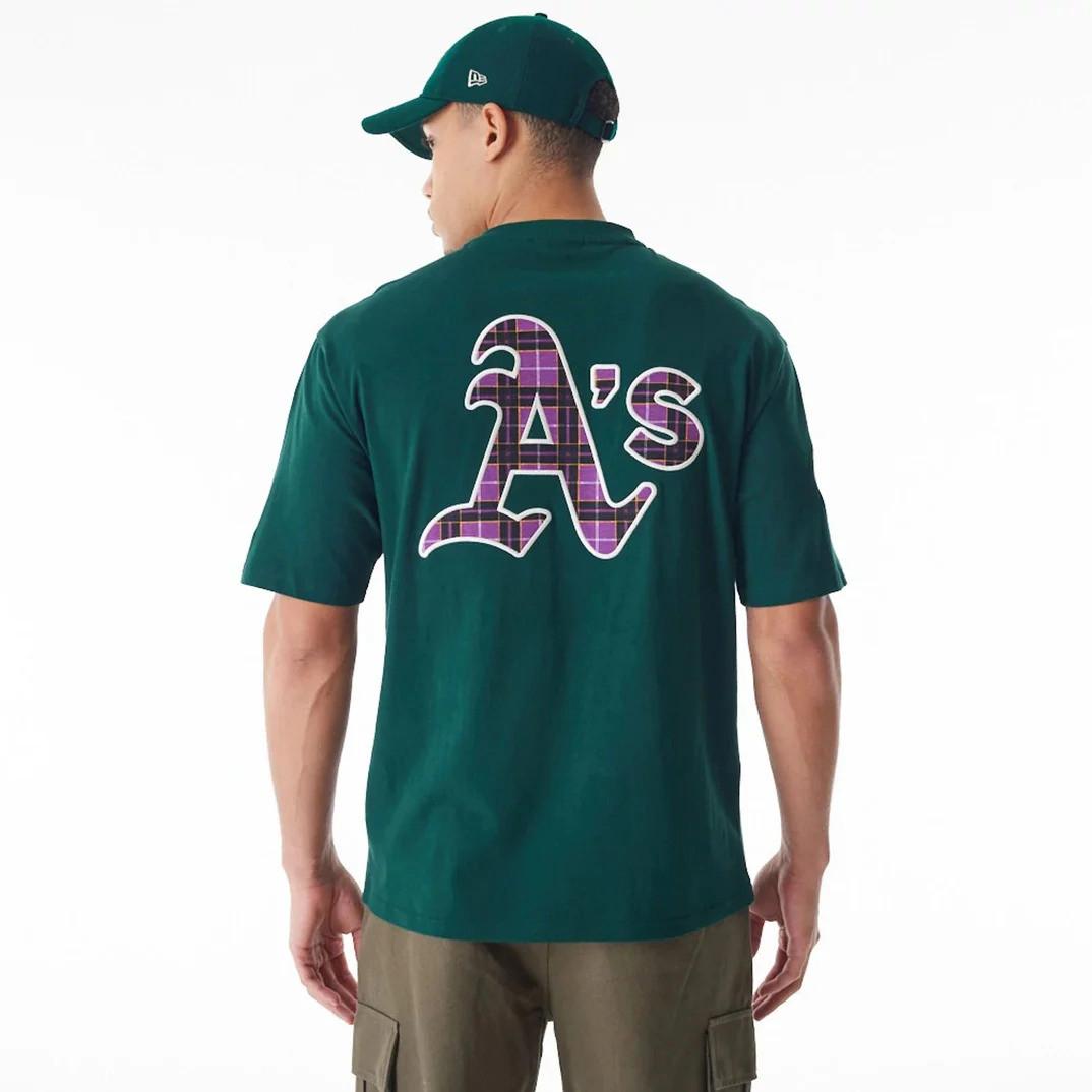 NEW ERA Oakland Athletics MLB Tartan Infill Oversize T-Shirt