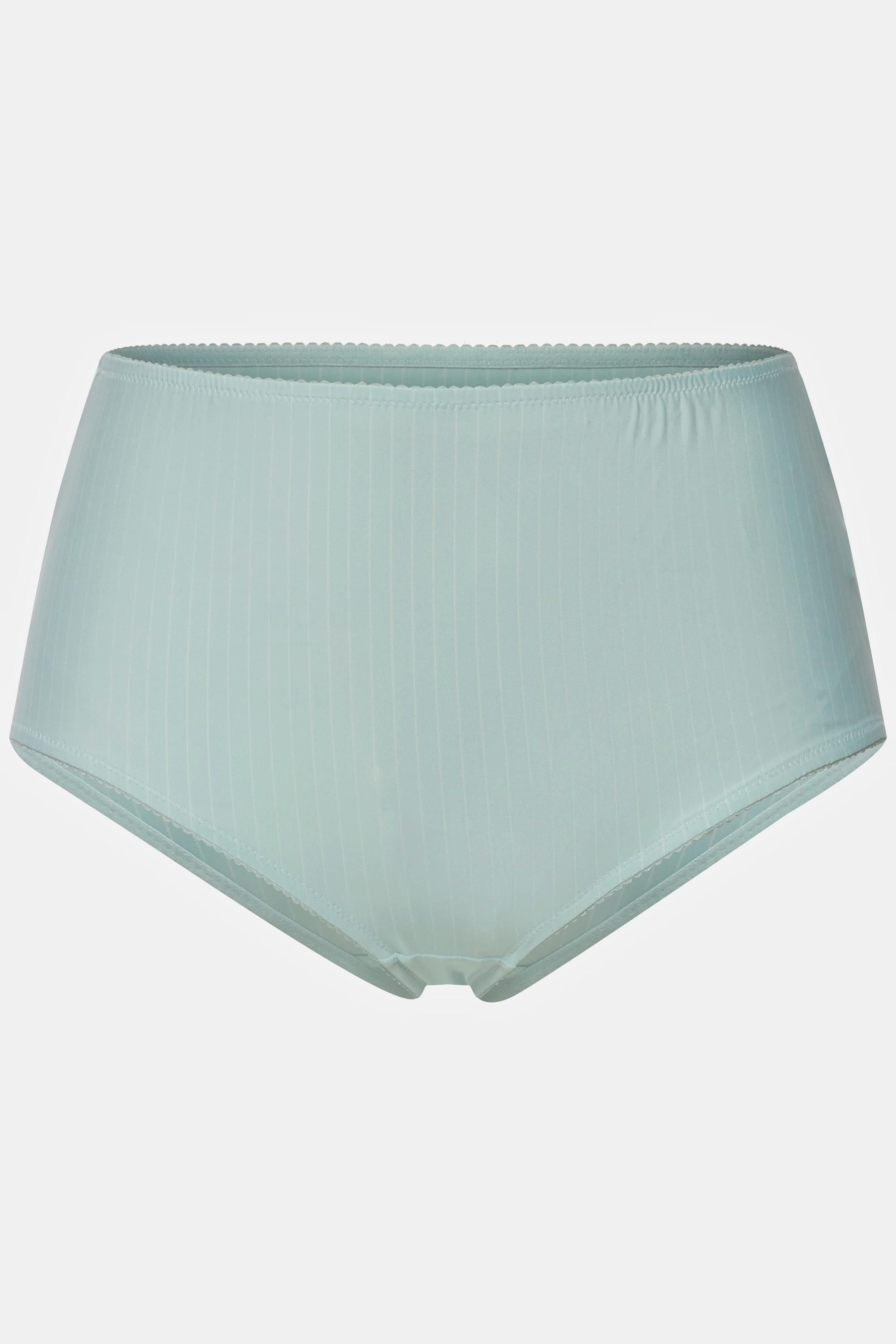 Ulla Popken Midislips, 2er-Pack, Nadelstreifen, höher geschnitten