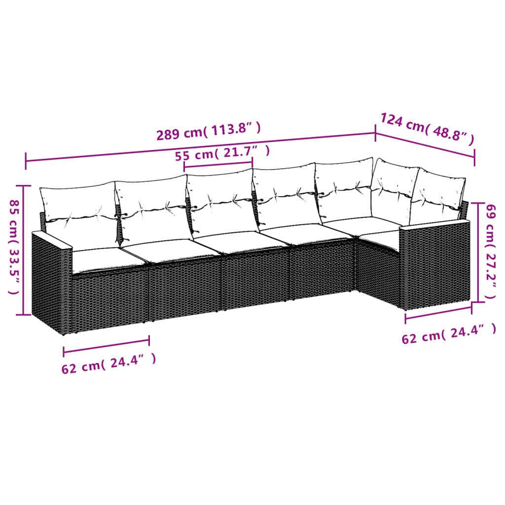 VidaXL Garten sofagarnitur poly-rattan