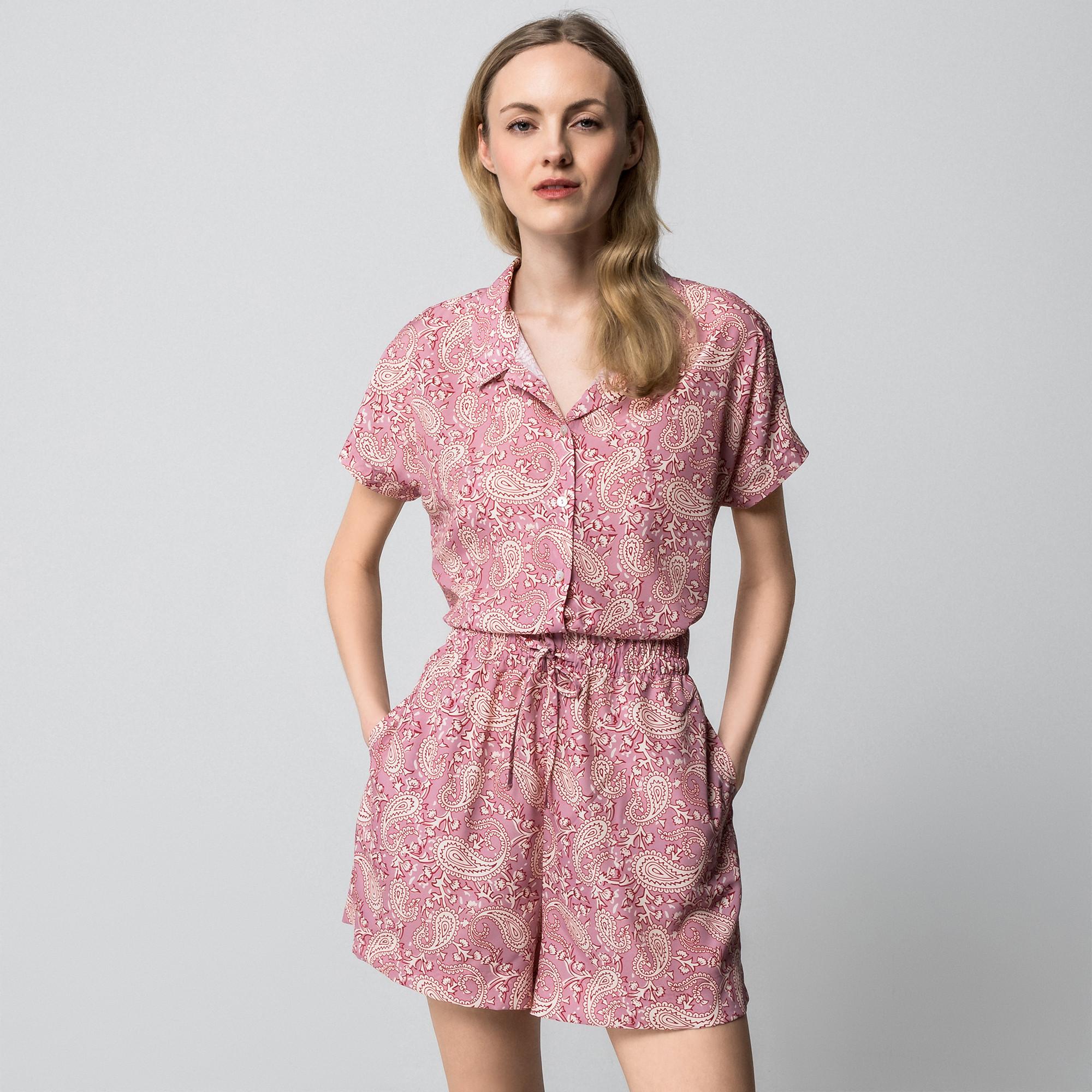 Manor Woman Gemusterte Regular Fit Shorts