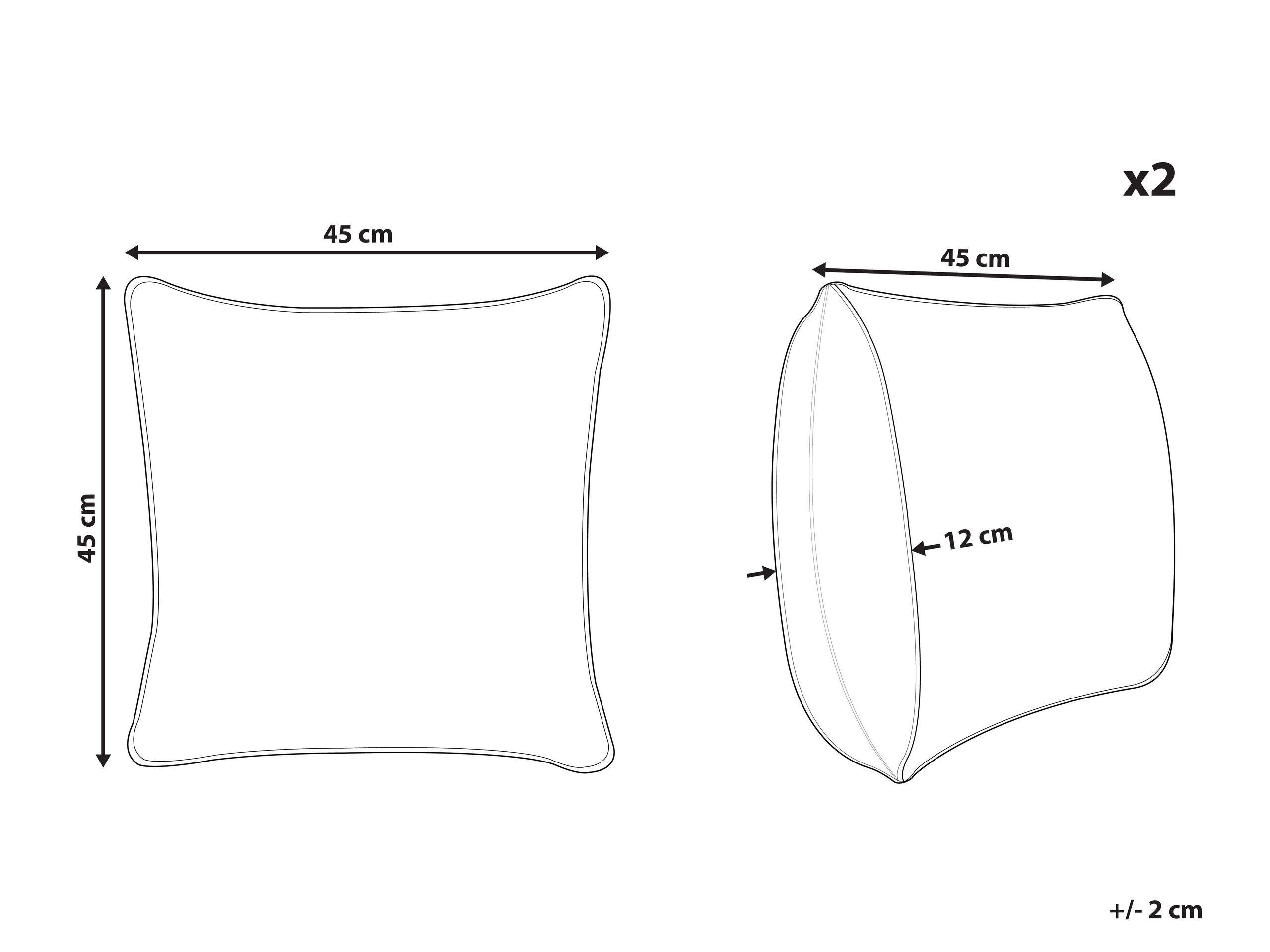 Beliani Dekokissen 2er Set aus Polyester Modern CASSIA