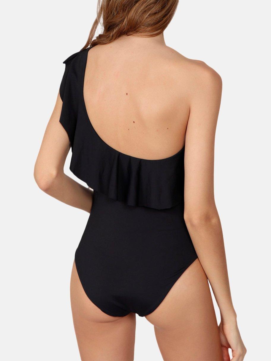 Admas 1-teiliger Badeanzug mit Rüschen an der Seite