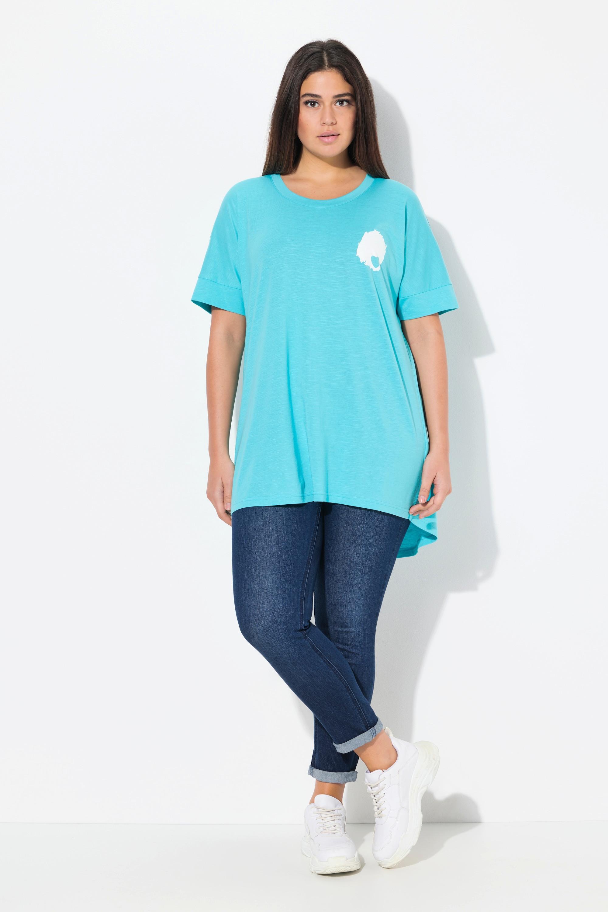 Ulla Popken Oversized T-Shirt mit Très Chic Rückenprint