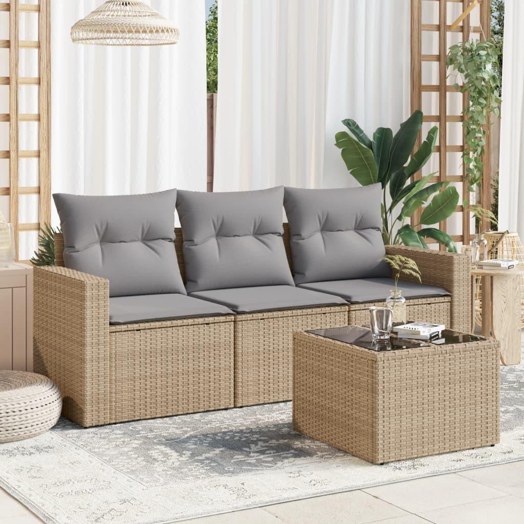 VidaXL Garten sofagarnitur poly-rattan