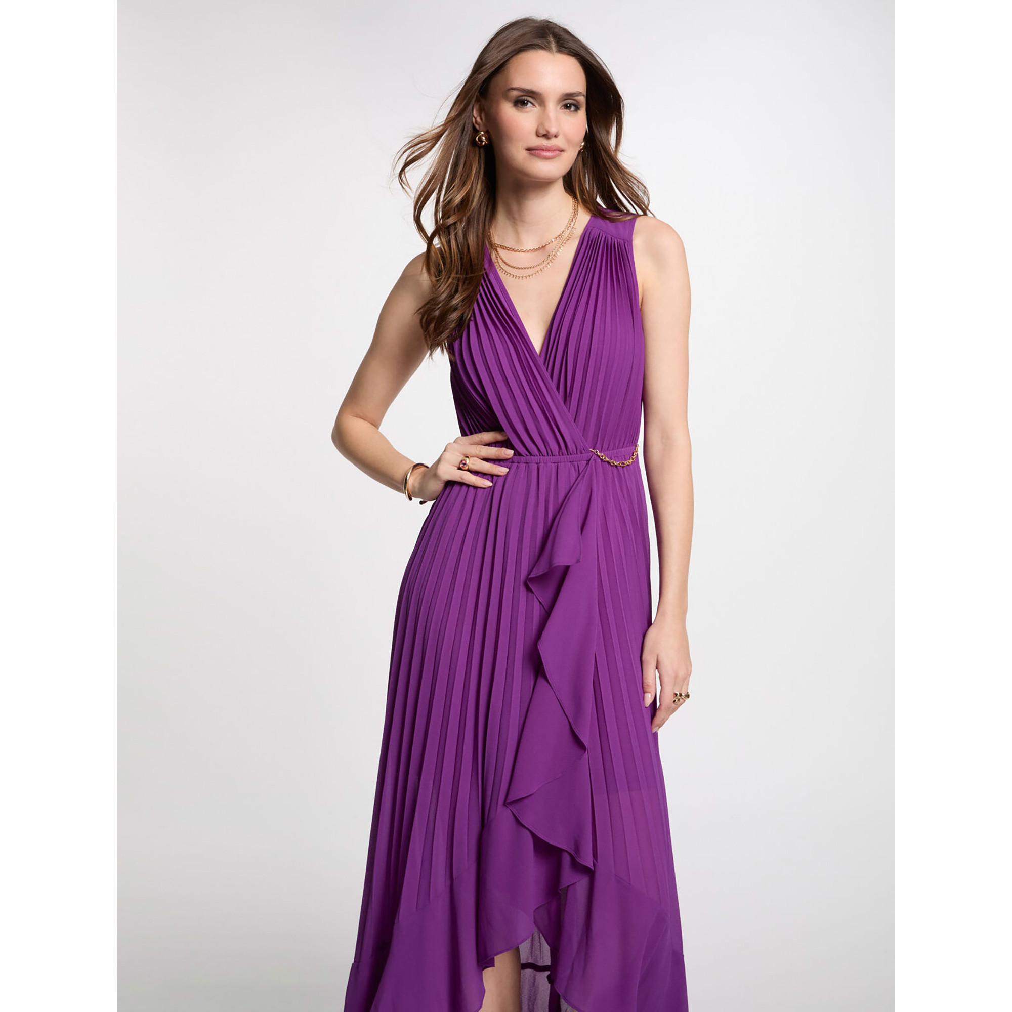 MORGAN Plissiertes Maxikleid