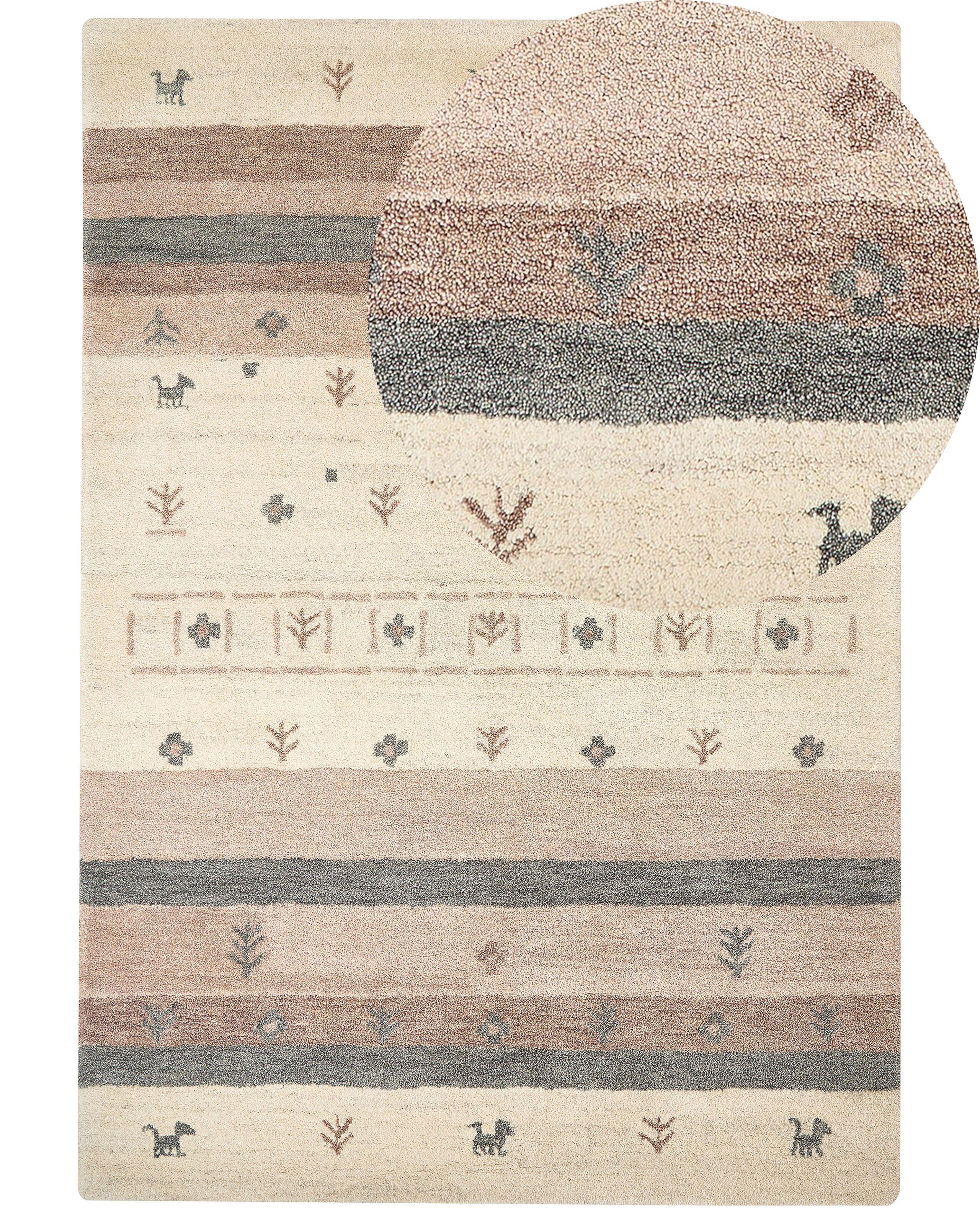 Beliani Teppich aus Wolle Boho KARLI