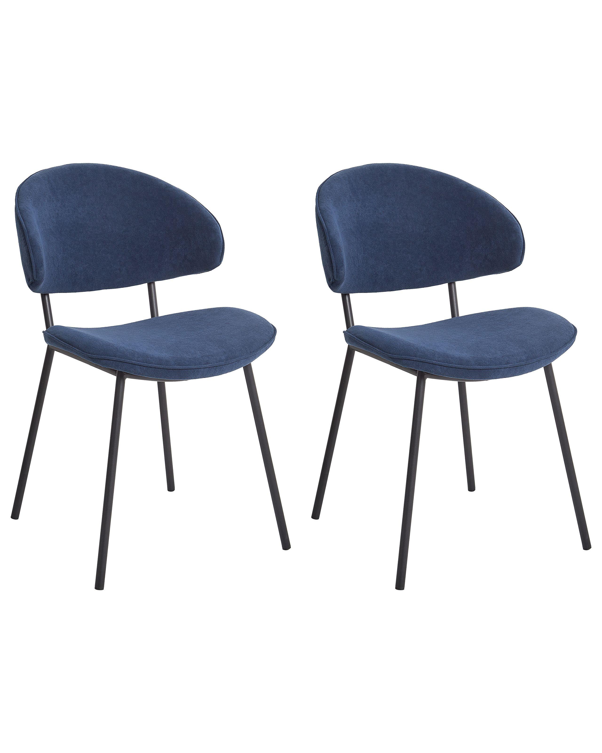 Beliani Esszimmerstuhl 2er Set aus Polyester Modern KIANA