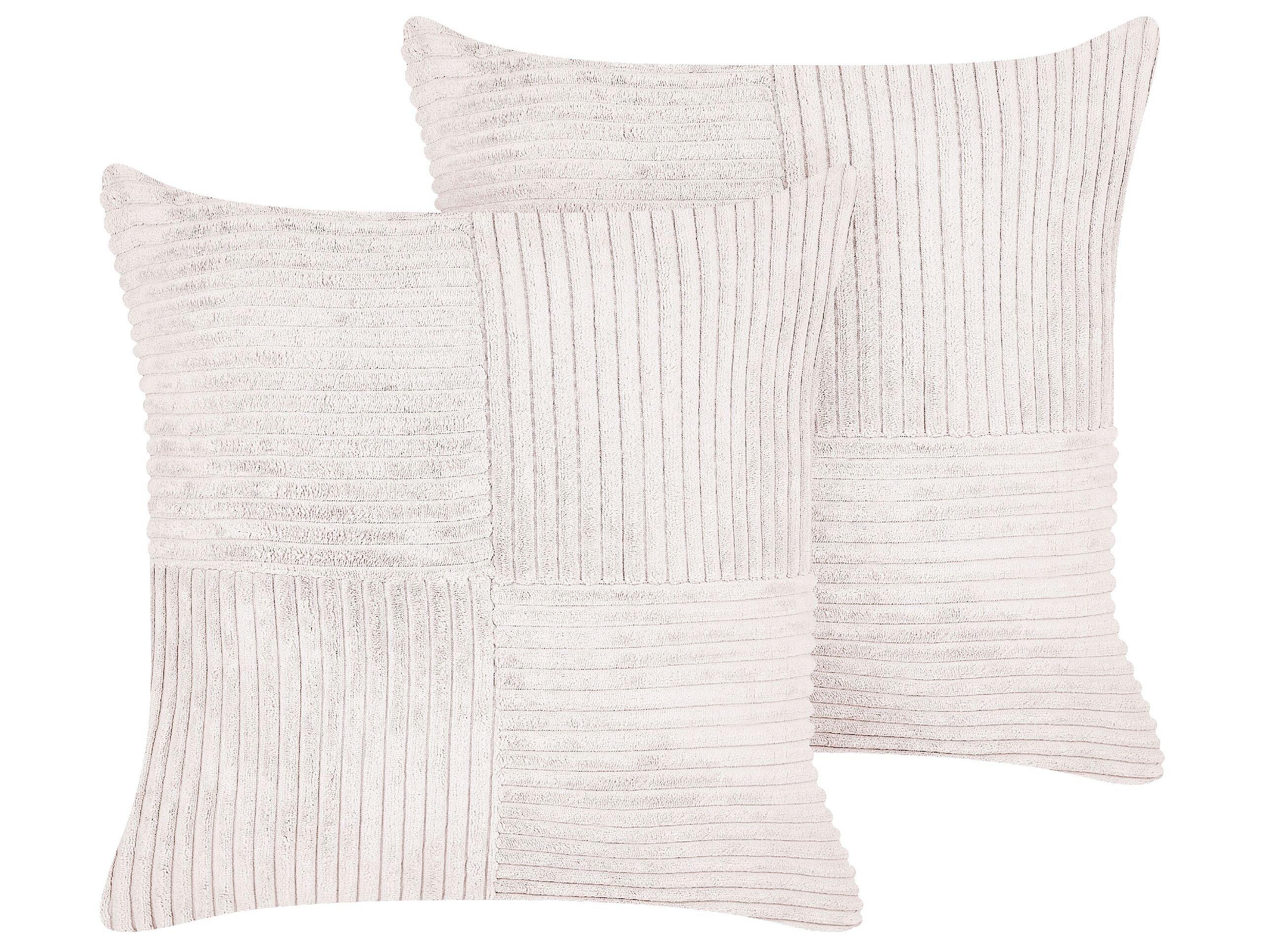Beliani Dekokissen 2er Set aus Cord Modern MILLET