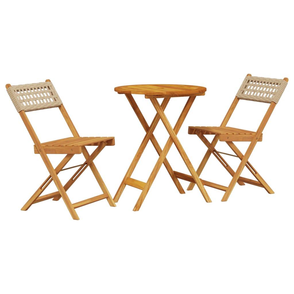 VidaXL Bistro set akazienholz