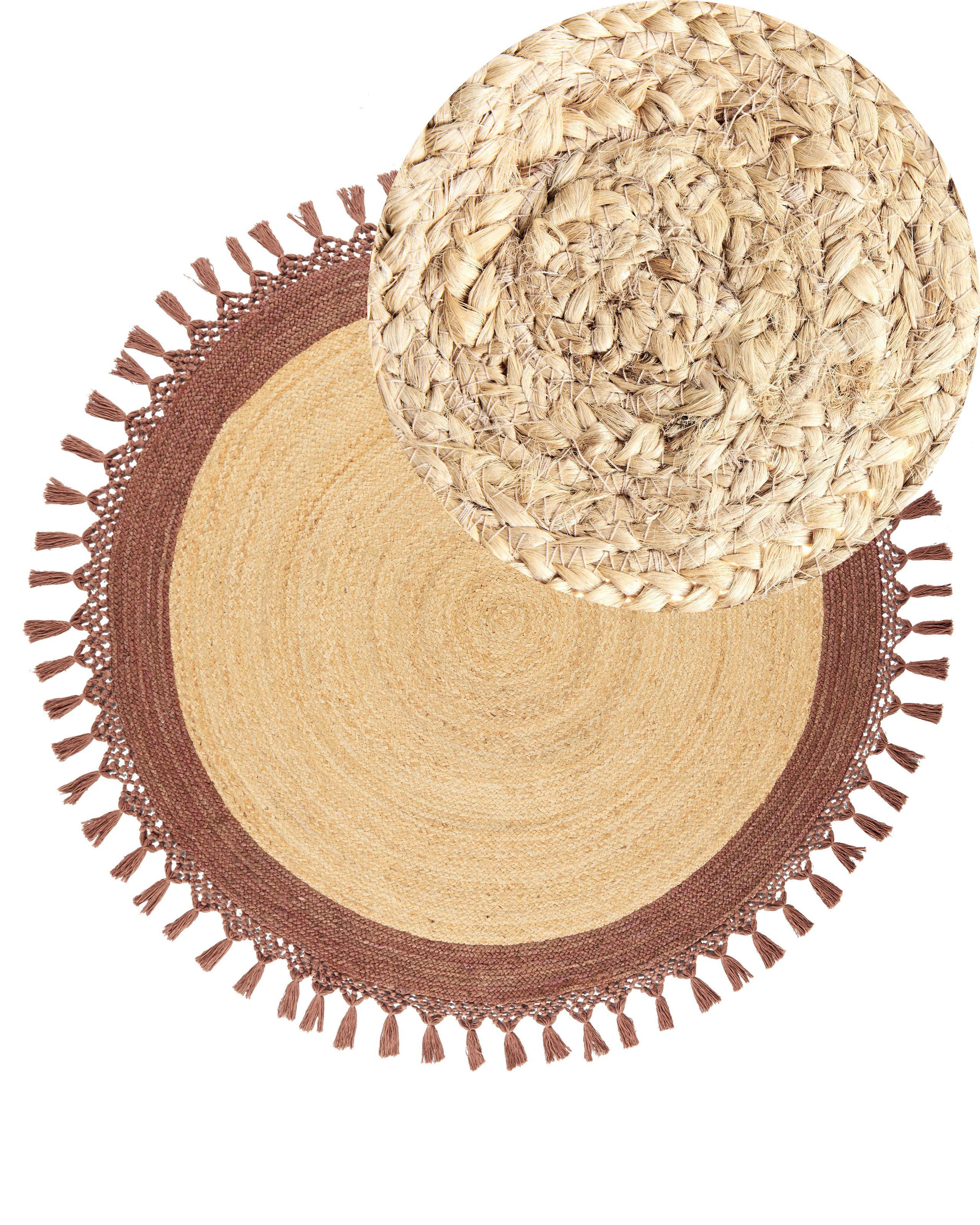 Beliani Teppich aus Jute Boho MARTS