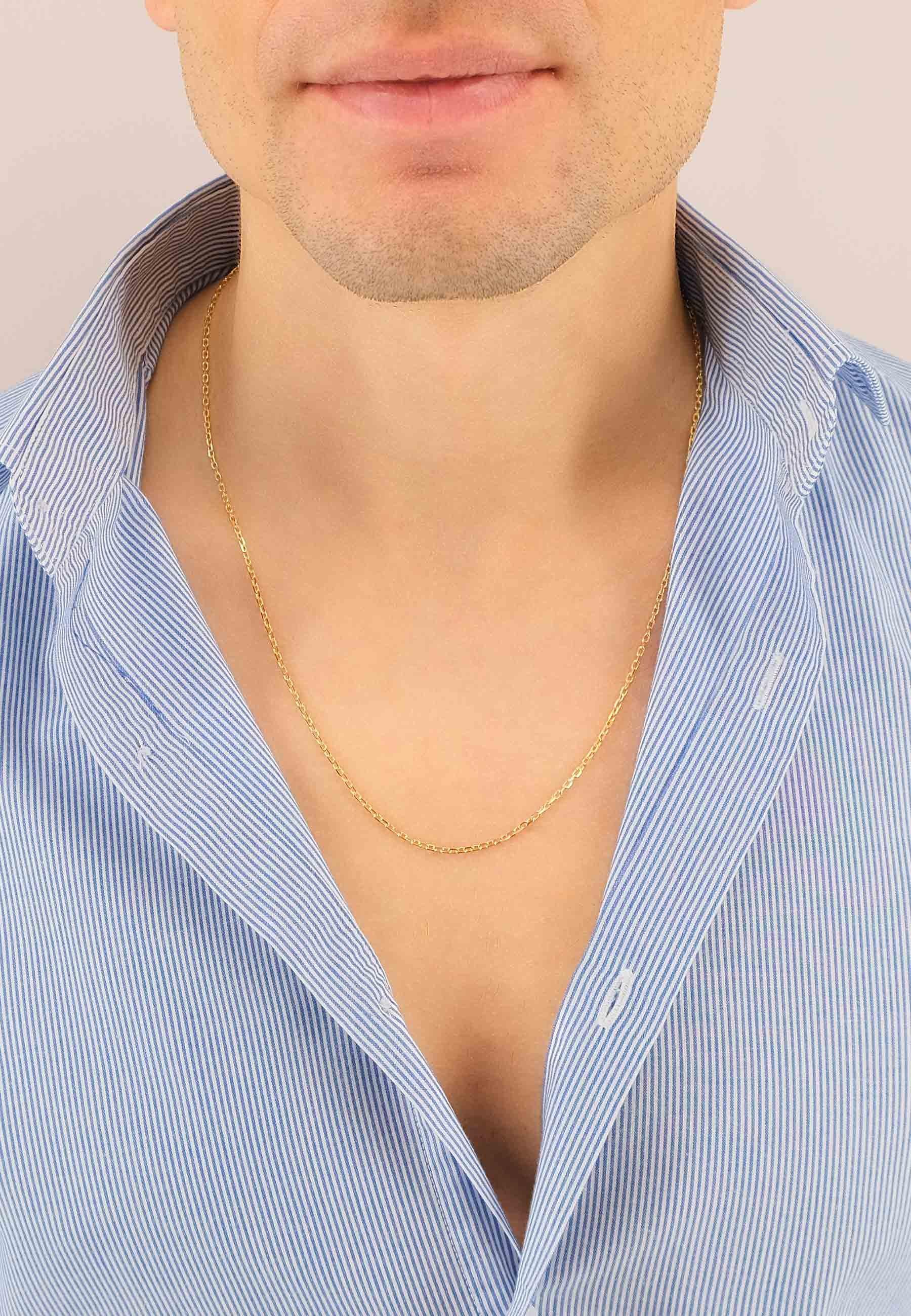 MUAU Schmuck Collier Anker Gelbgold 750, 1.8mm, 40cm