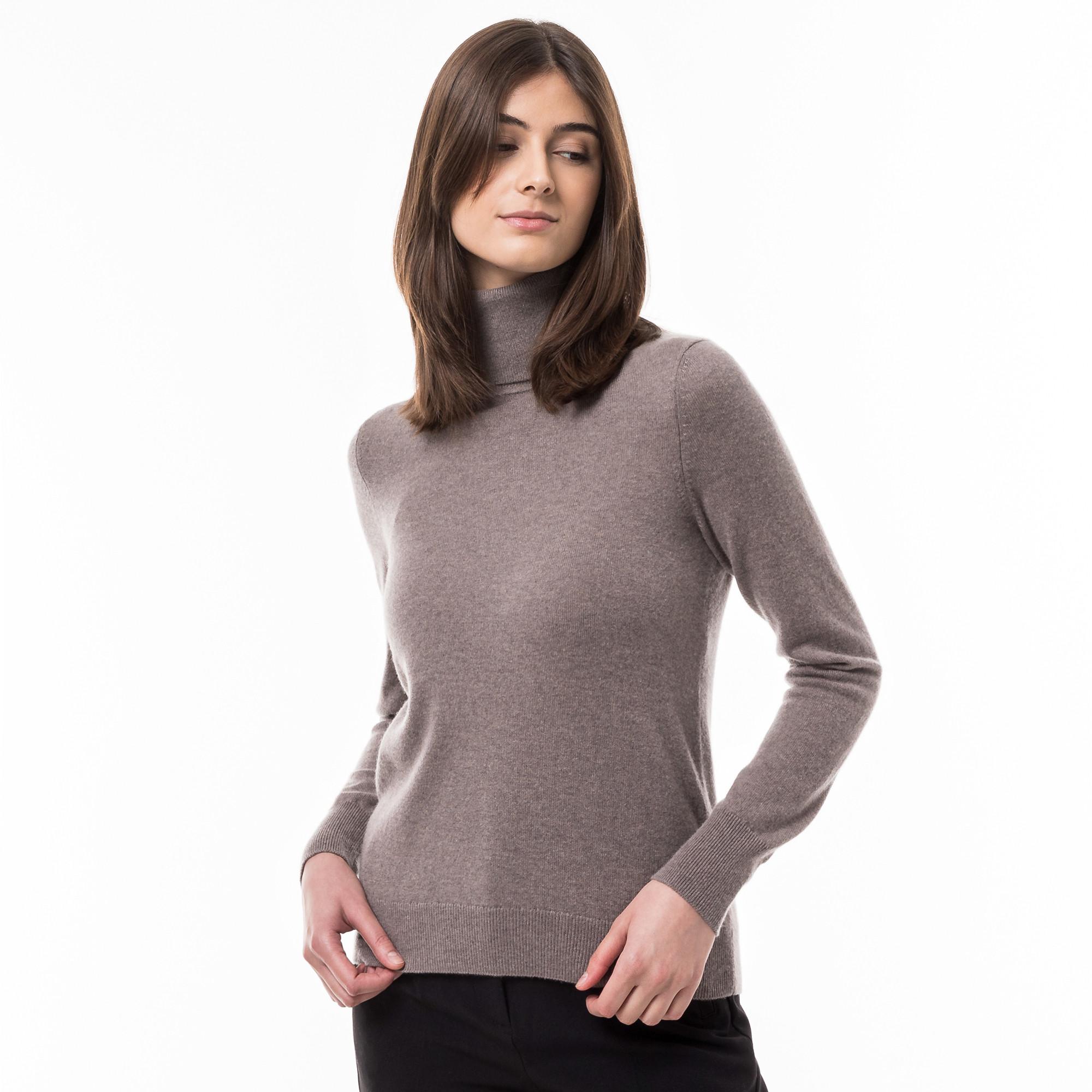 Manor Woman Bio-Cashmere Pullover, Rollkragen