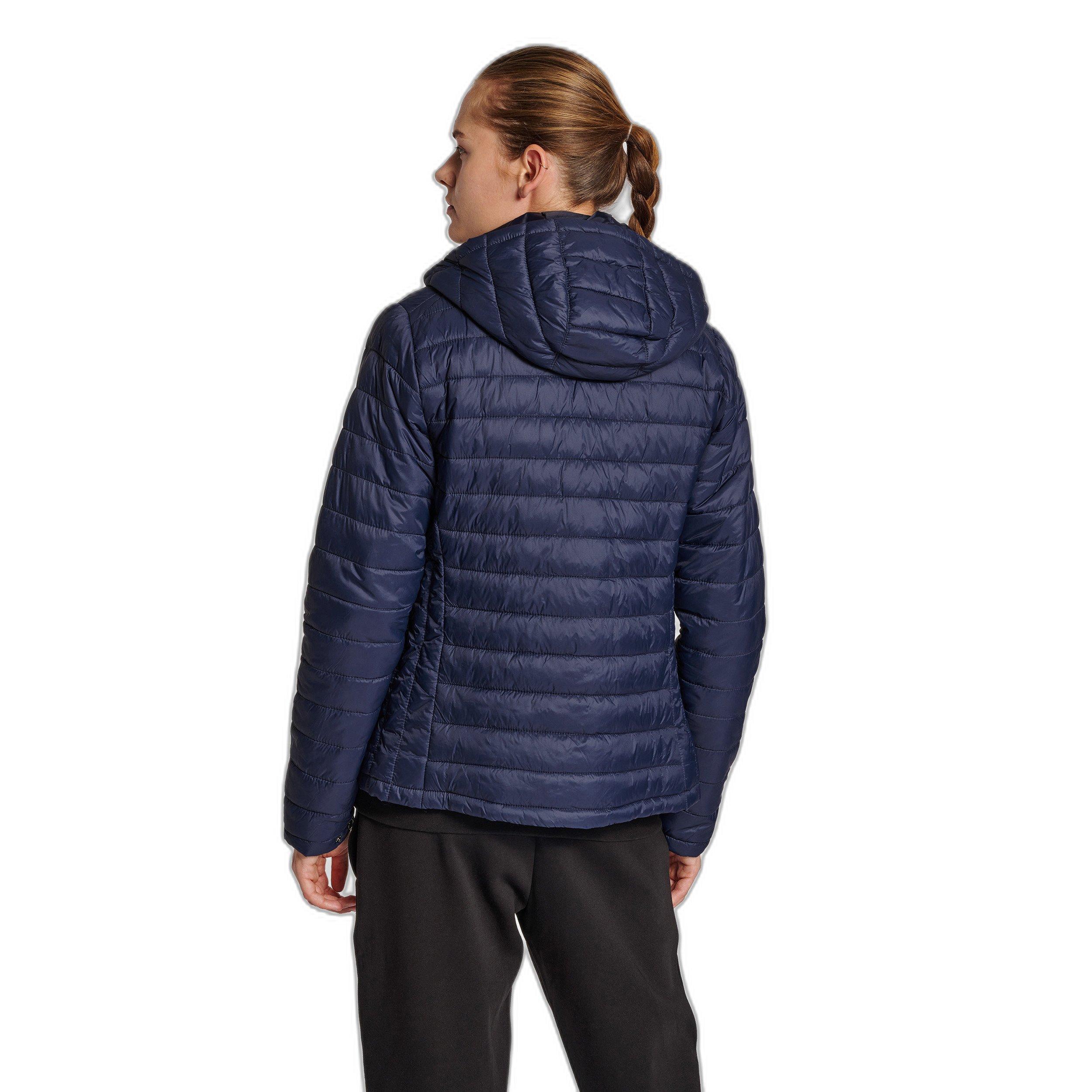 Hummel daunenjacke mit kapuze, damen red