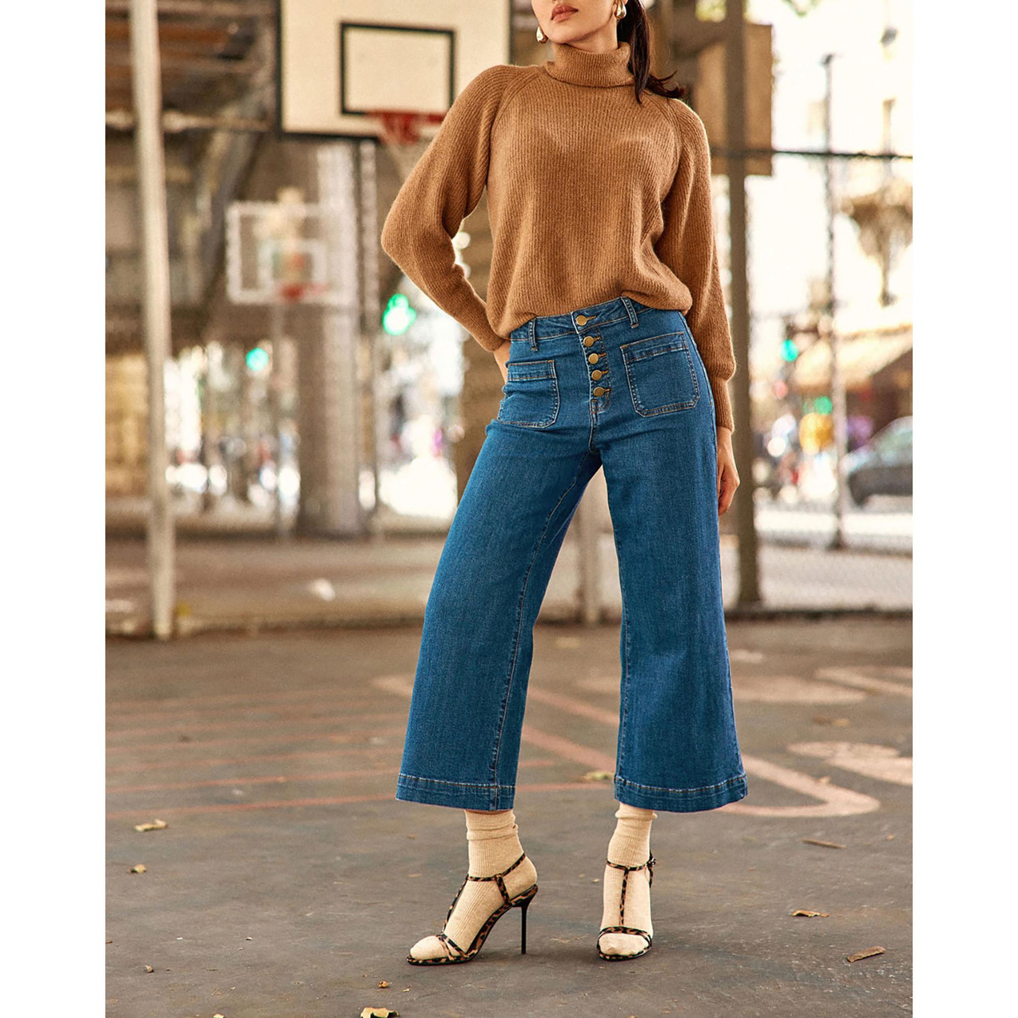 La Petite Etoile High Waist Wide Leg 7/8 Länge Jeans