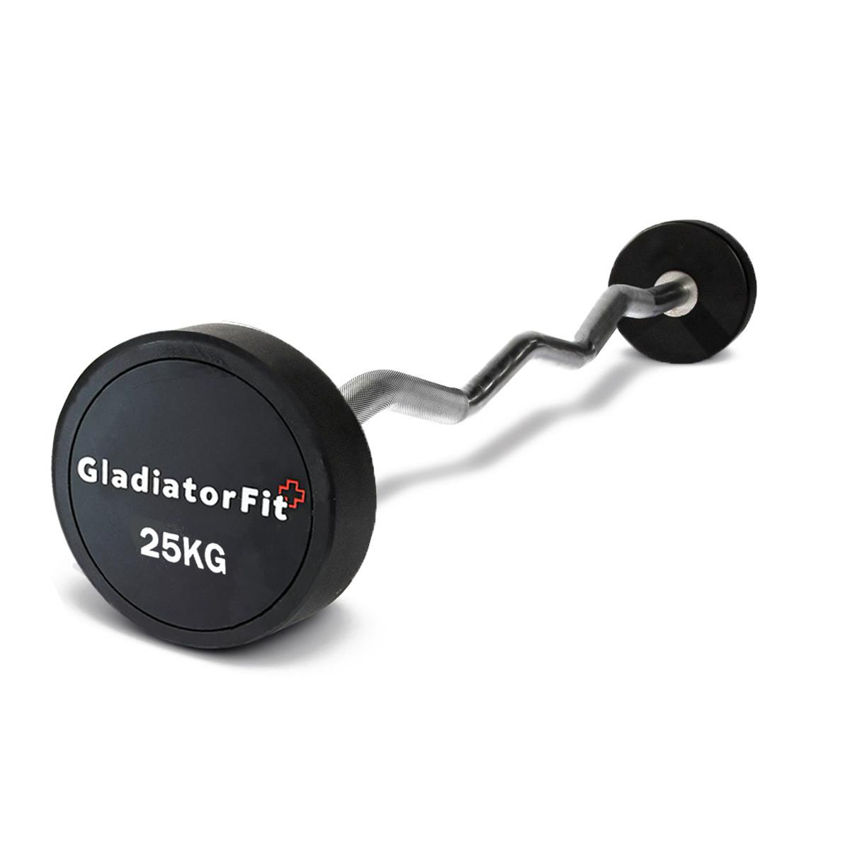 GladiatorFit Long Curl Hantel aus Gummi