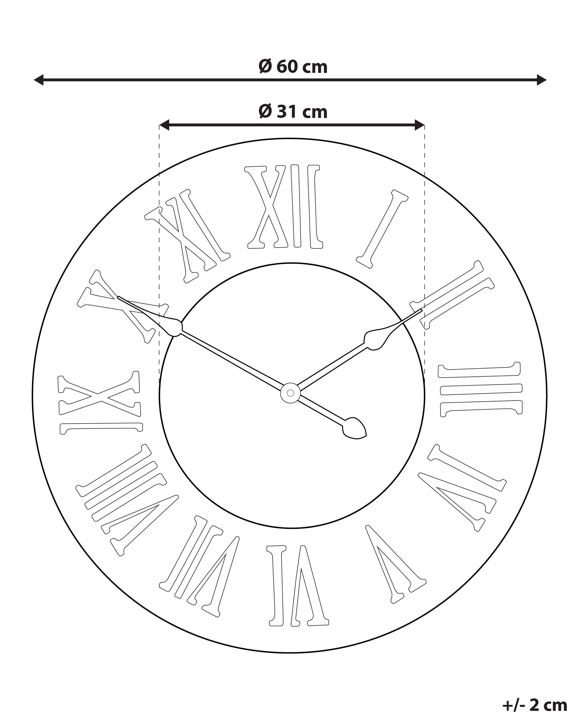 Beliani Wanduhr aus Tannenholz Retro CUILCO
