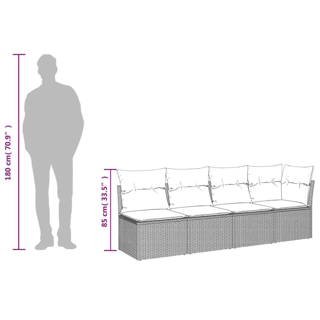 VidaXL Gartensofa poly-rattan