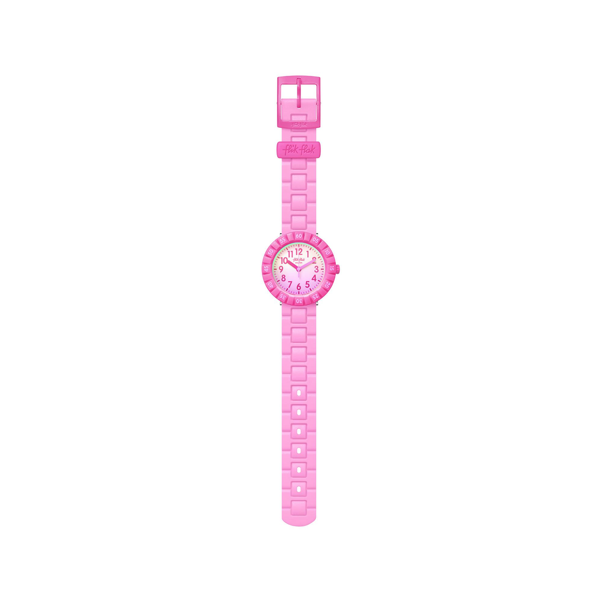 flik-flak PINK SPLASH Analoguhr
