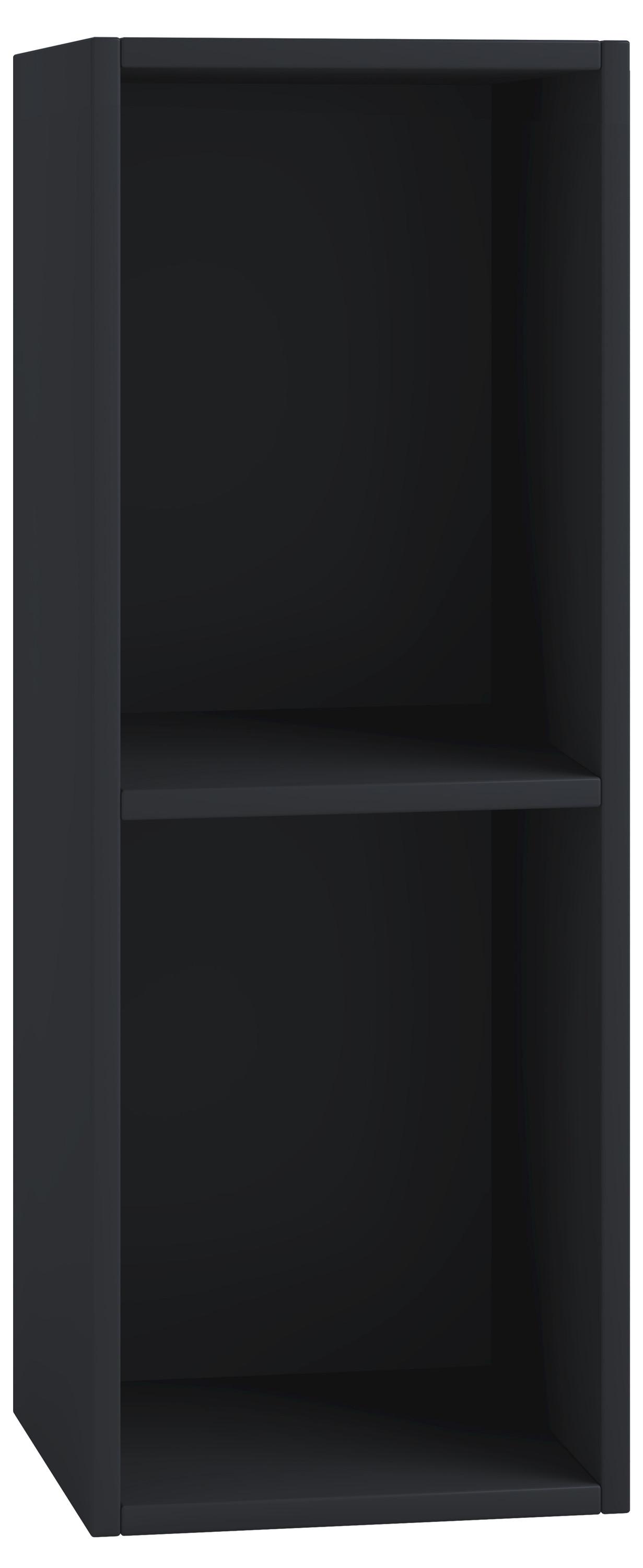 VCM Holz Stand Regal | Regal mit 2 großen Fächer | Maße: H. 72 x B. 34 x T. 30 cm | Platz für 65 Schallplatten | 1 fester Fachboden - Platto