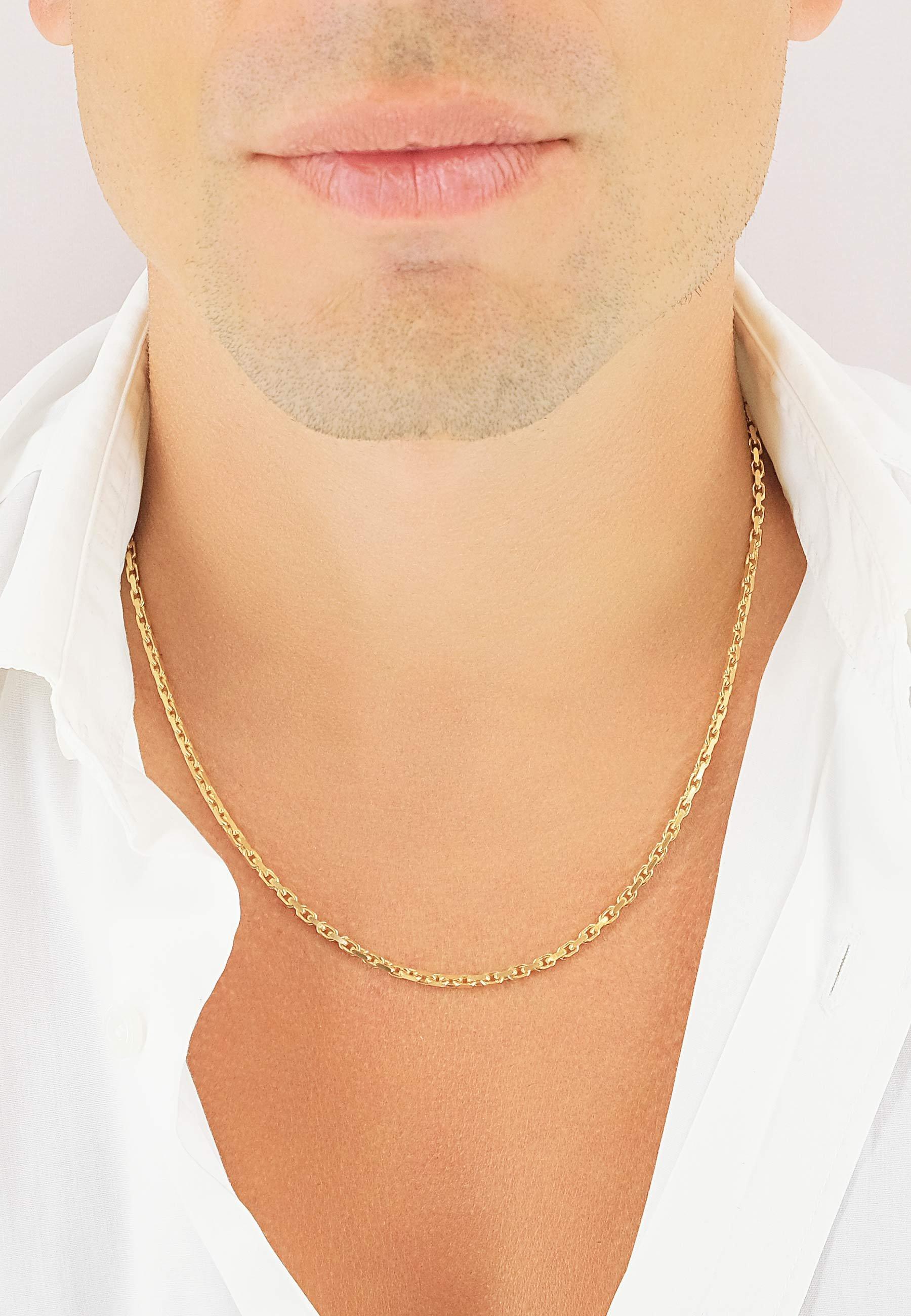 MUAU Schmuck Collier Anker Gelbgold 750, 2.6mm, 50cm