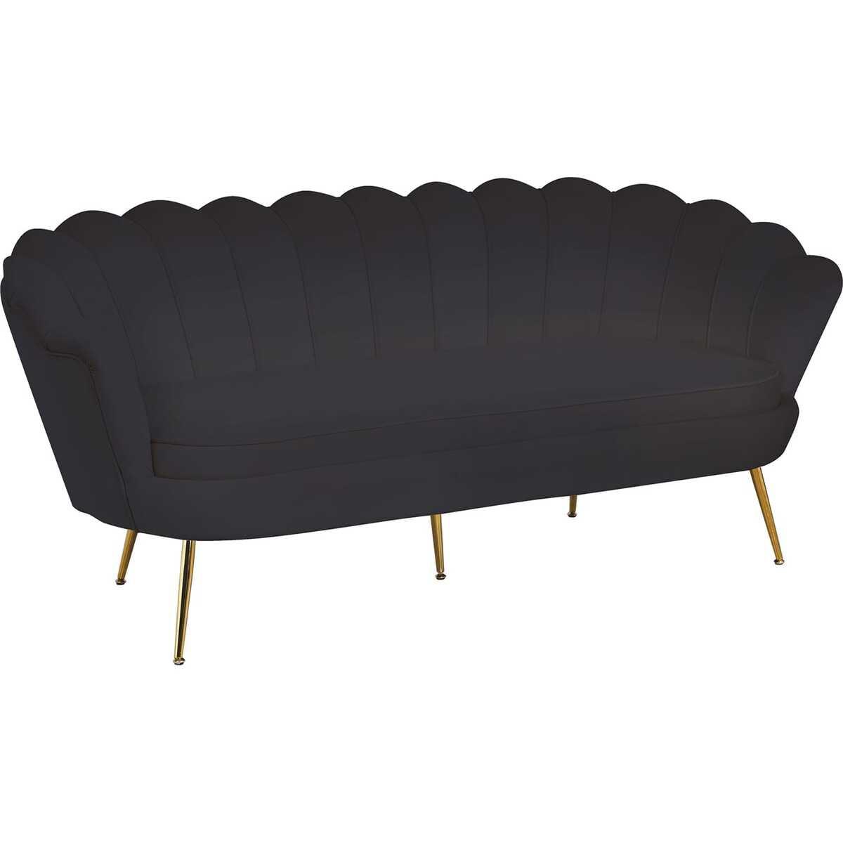 mutoni Muschelsofa 3-Sitzer Samt