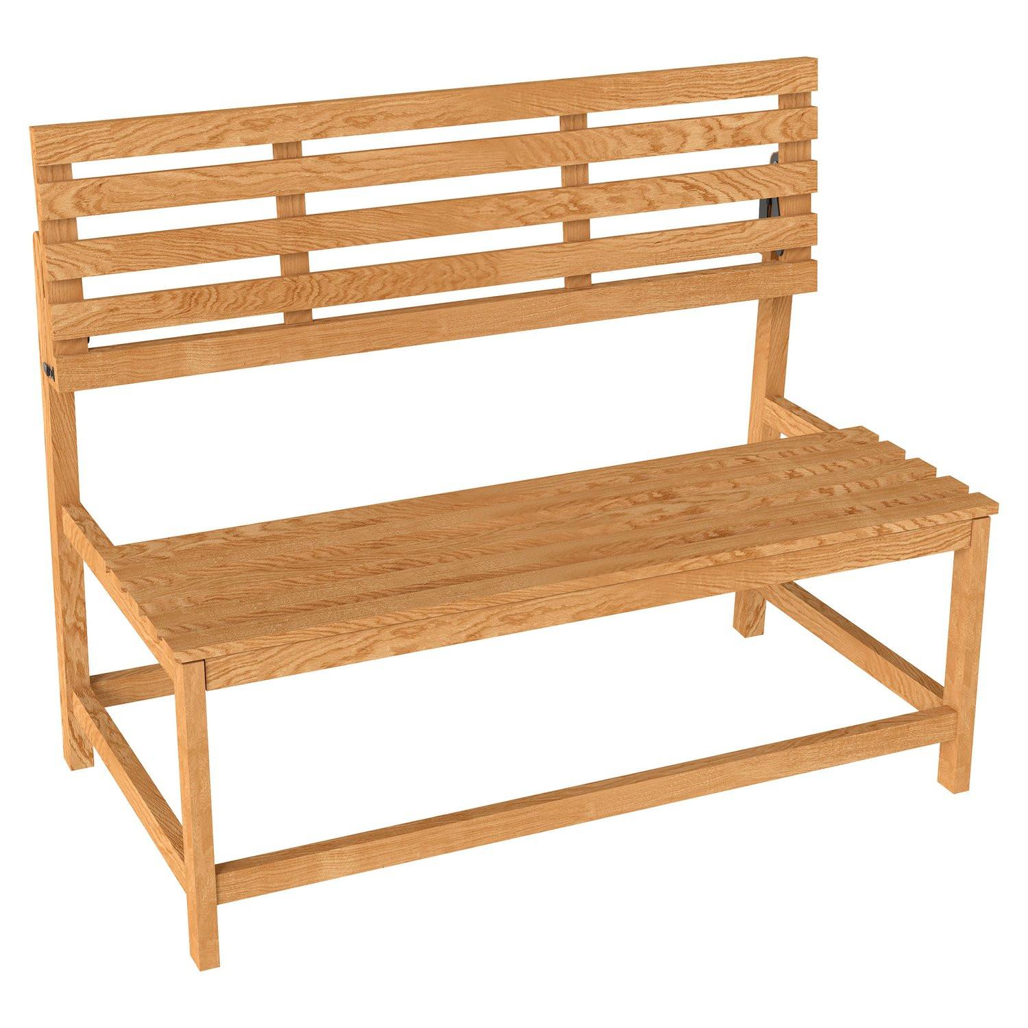 Northio 2-Sitzer Gartenbank Holz, wetterfest Sitzbank, UV-Beständig Gartenmöbel mit Umwandelbare Rückenlehnen, Parkbank 240kg belastbar, Holzbank für Balkon Terrasse, Garten, 110x61x89cm, Teak Aosom