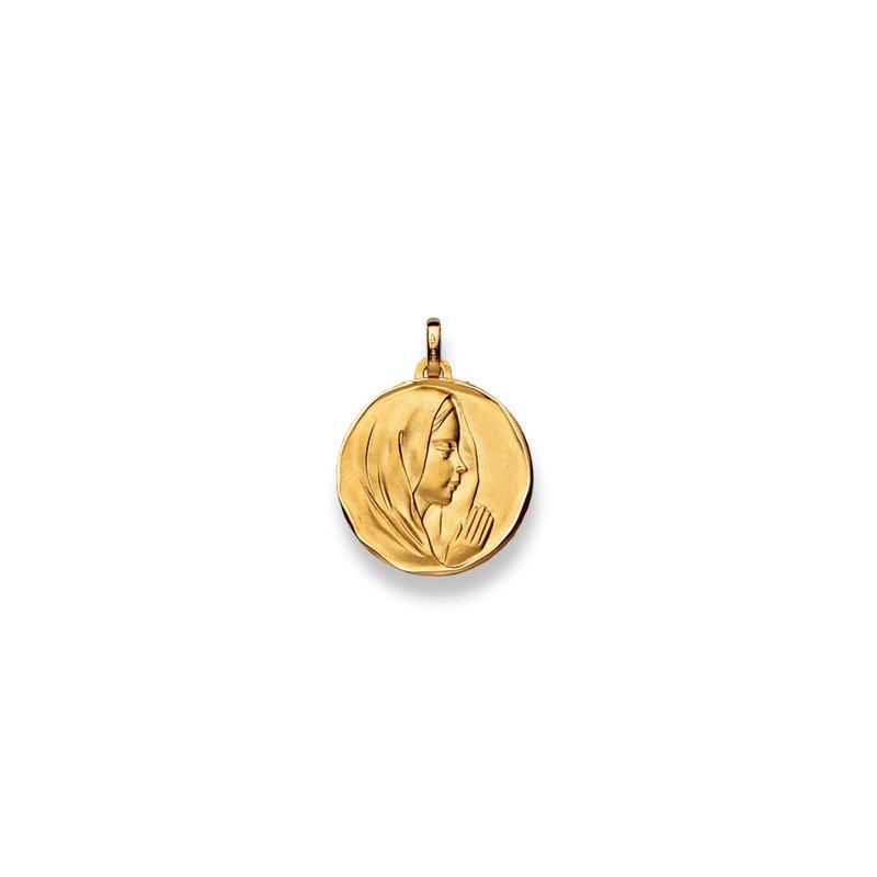 MUAU Schmuck Anhänger Madonna Gelbgold 750, 20x15mm