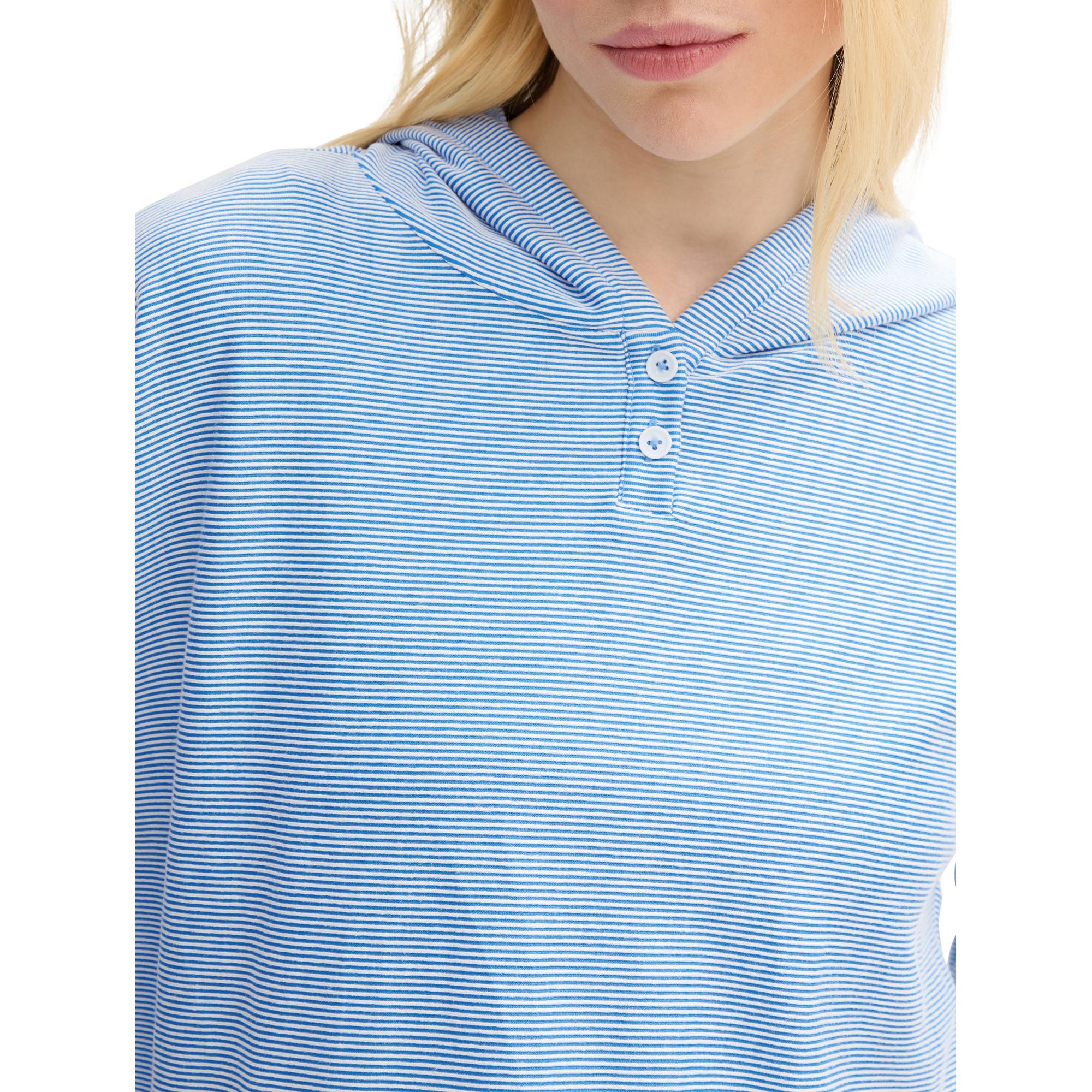 TOM TAILOR Denim Gestreiftes Langarmshirt mit Kapuze