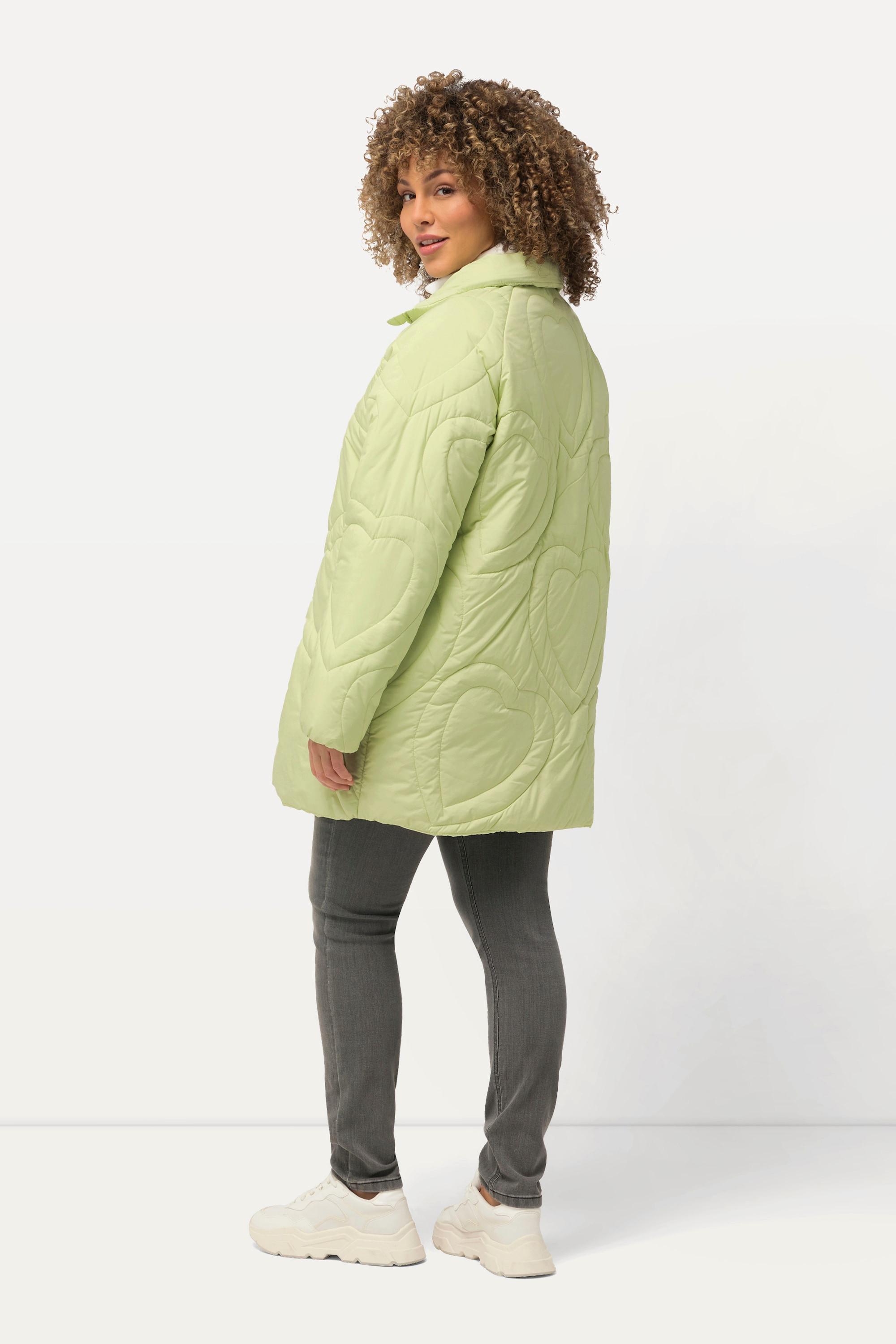 Ulla Popken HYPRAR Funktions-Steppjacke, Herzen, wasserabweisend