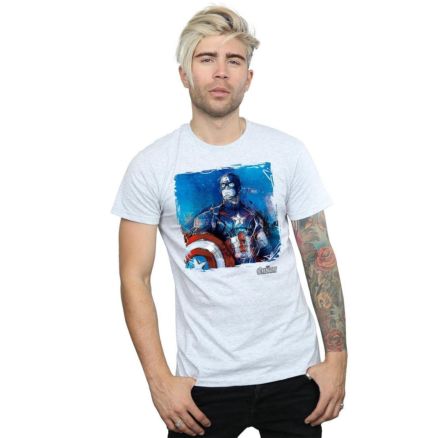 CAPTAIN AMERICA Sketch Grafik T-Shirt
