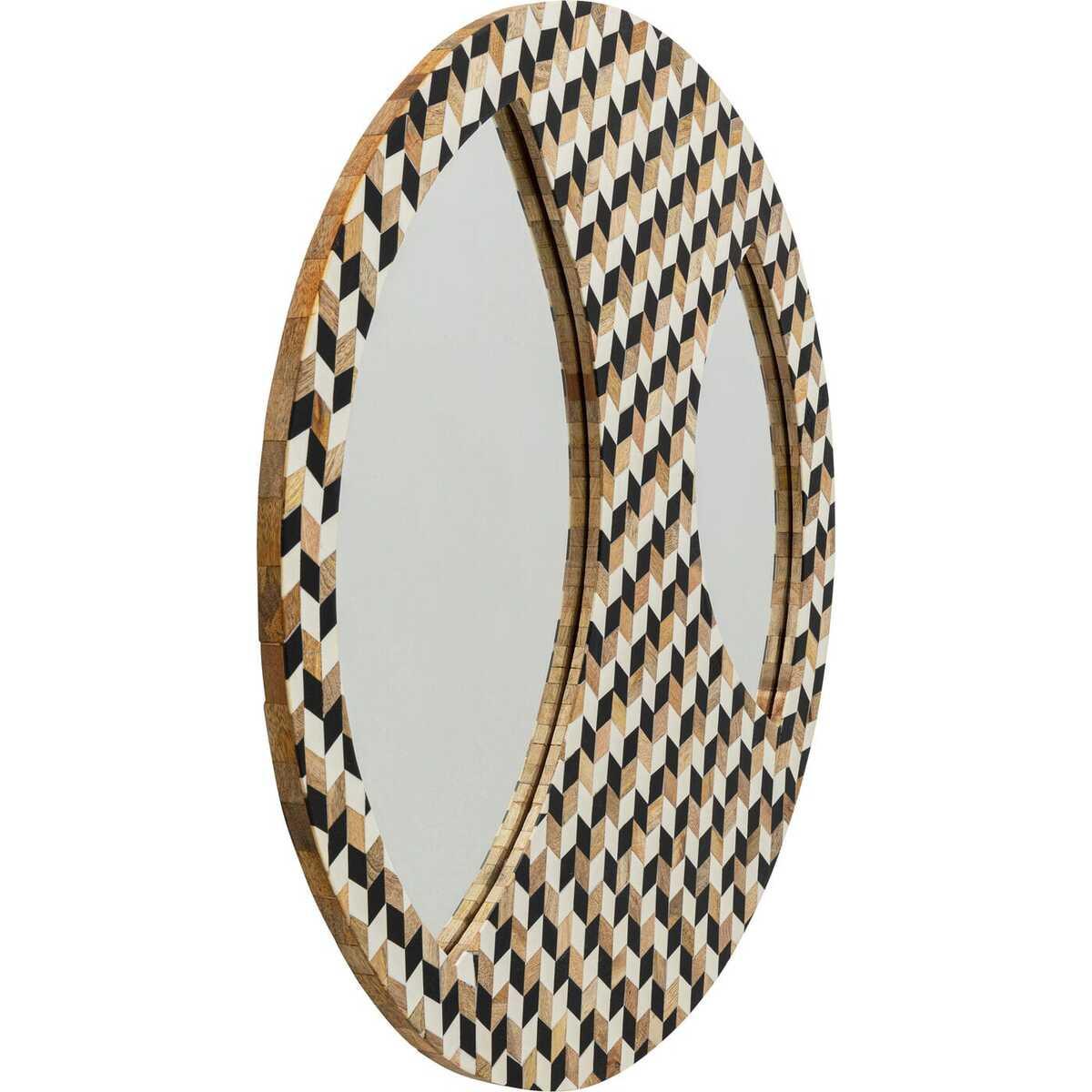 KARE Design Wandspiegel Tahiti rund