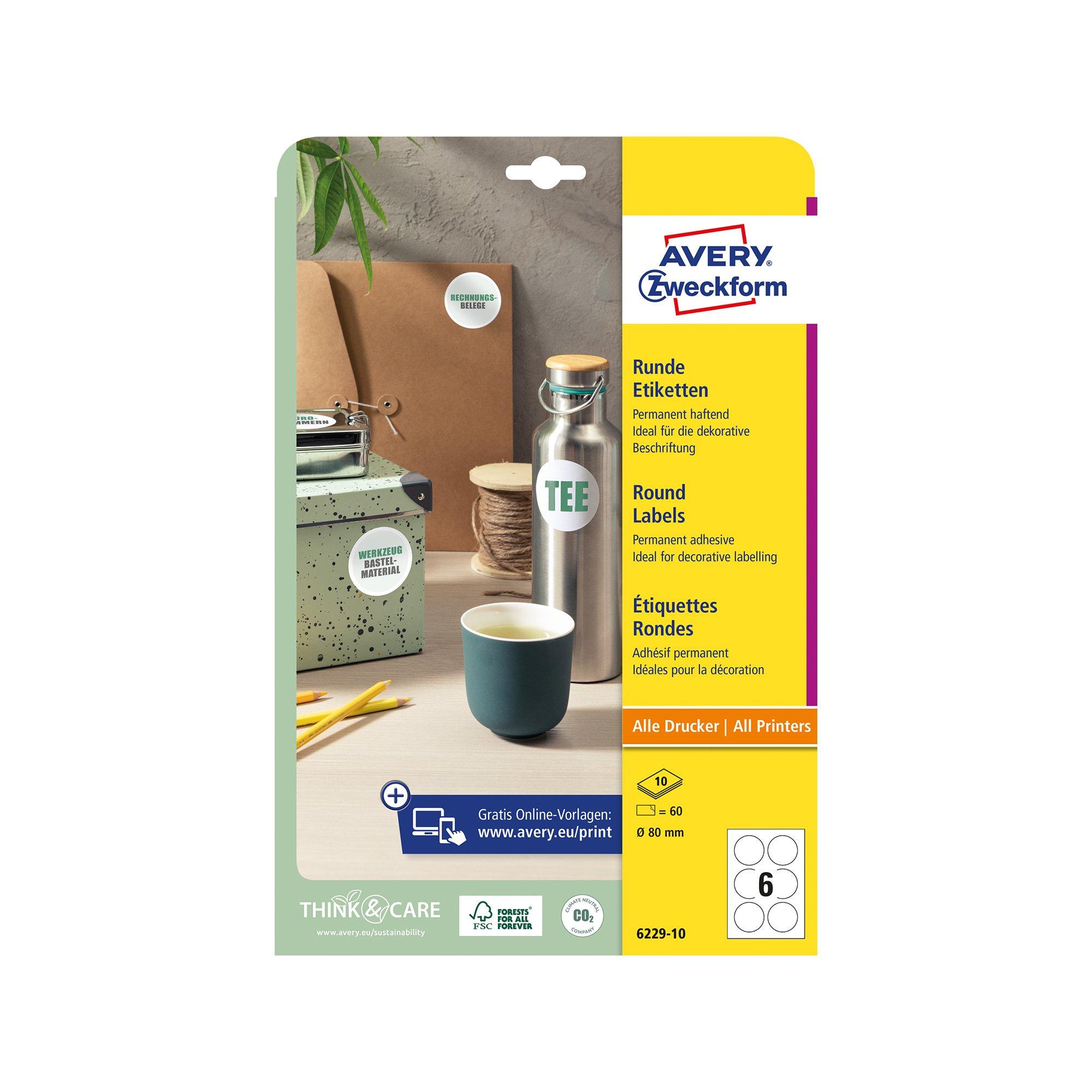 Avery-Zweckform Etiketten Rund