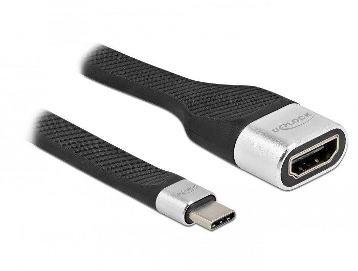 DeLock FPC Flachbandkabel USB Type-C zu HDMI (DP Alt Mode) 4K 60 Hz 14 cm (0.14 m)