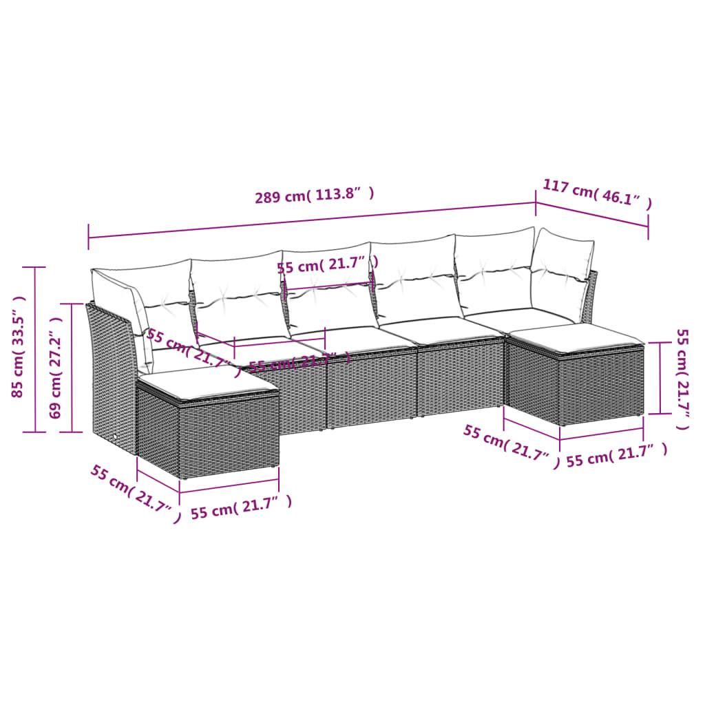 VidaXL Garten sofagarnitur poly-rattan