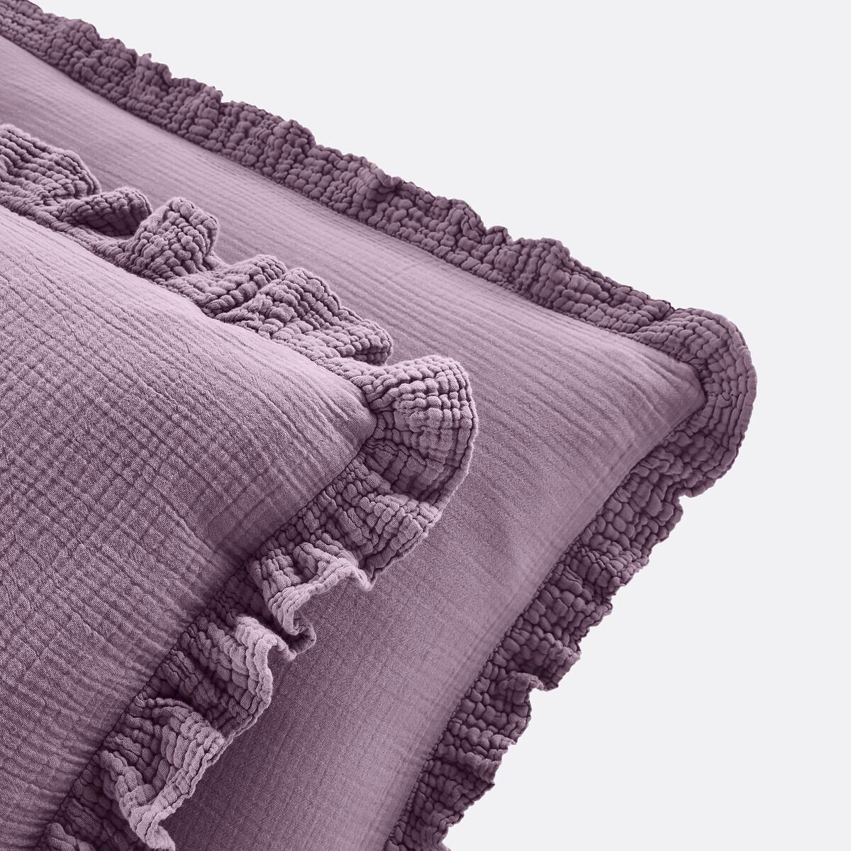 La Redoute Intérieurs Unifarbener Kopfkissenbezug Kumla mit Volant