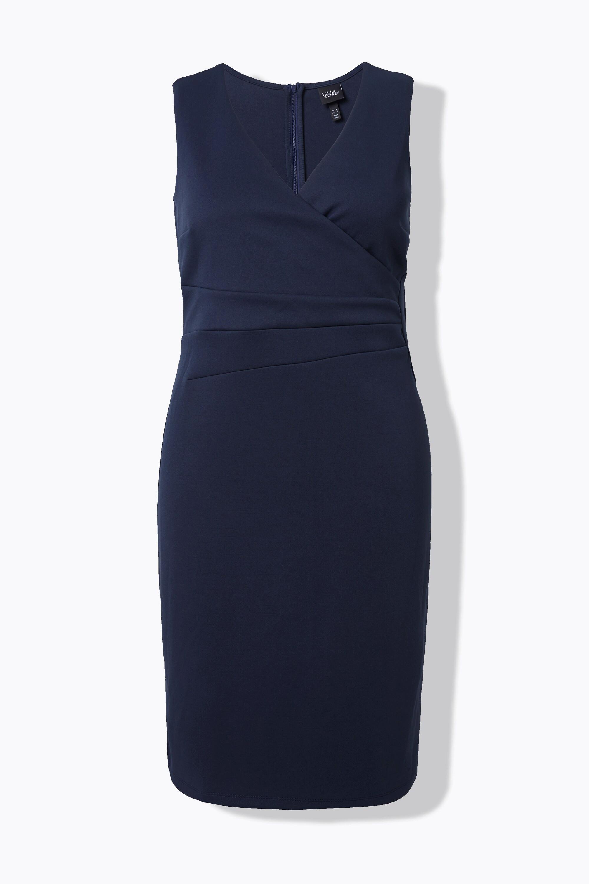 Ulla Popken Scubakleid ärmellos Drapierung