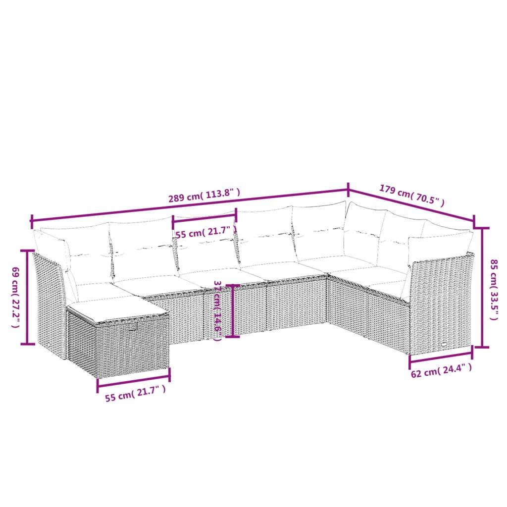 VidaXL Garten sofagarnitur poly-rattan