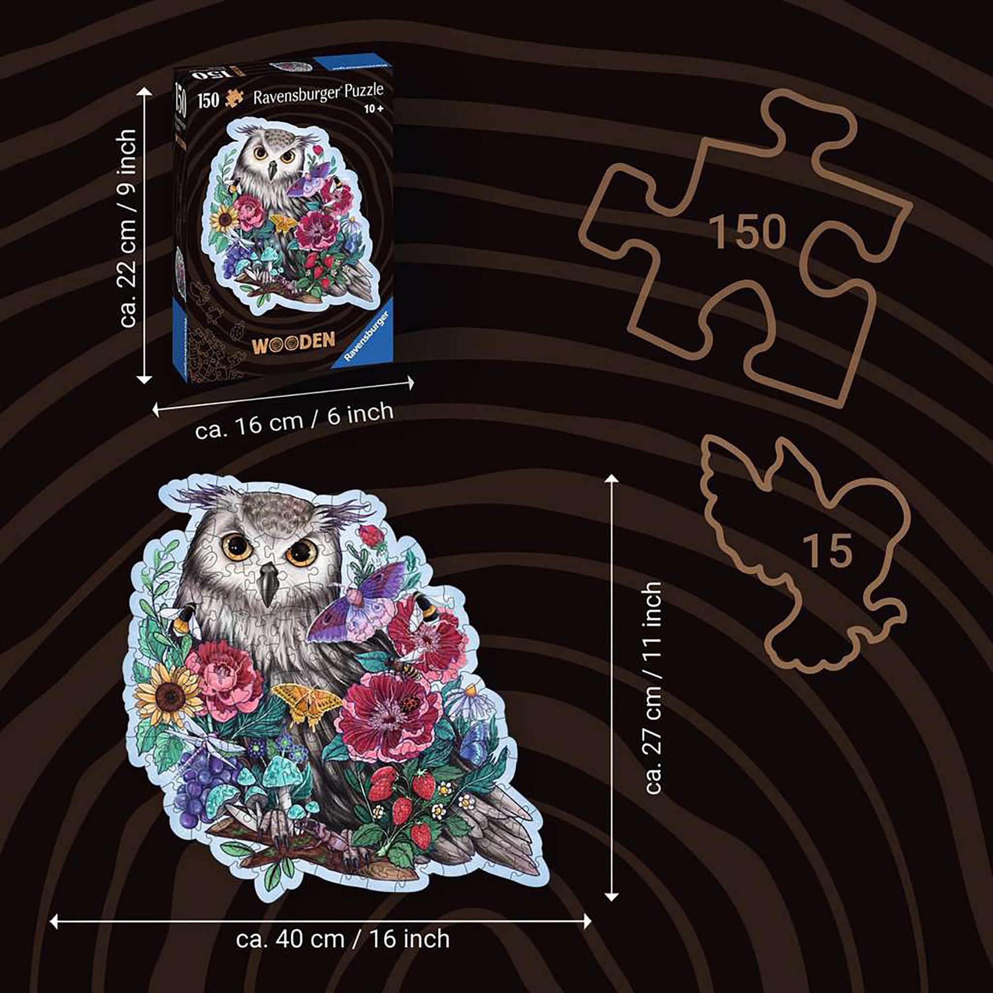 Ravensburger Holzpuzzle Geheimnisvolle Eule, 150 Teile