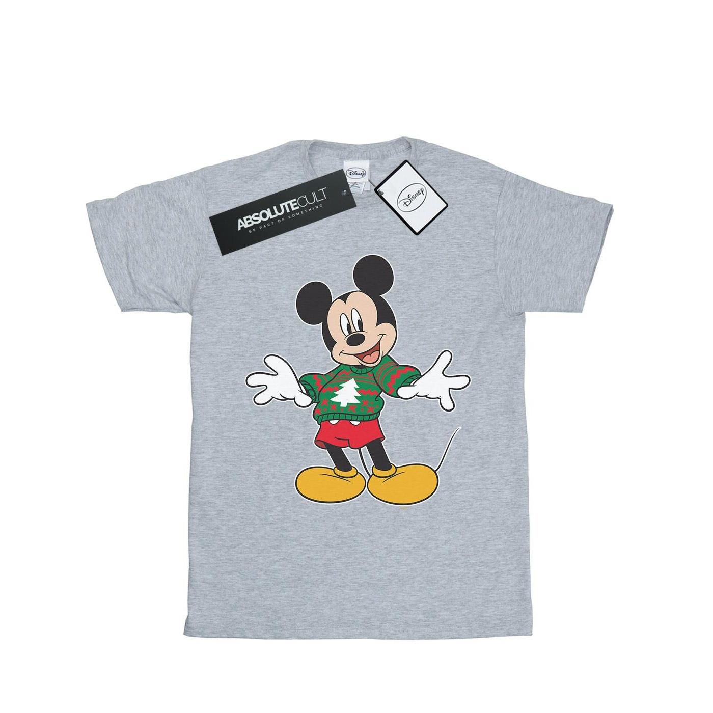 Disney Mickey Mouse Christmas Print T-Shirt