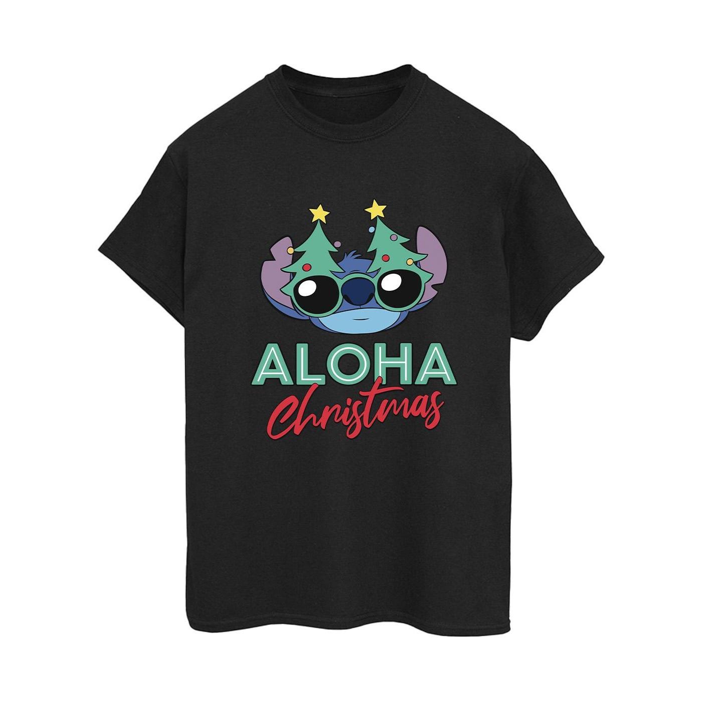 Disney Aloha Christmas Stitch Oversized T-Shirt