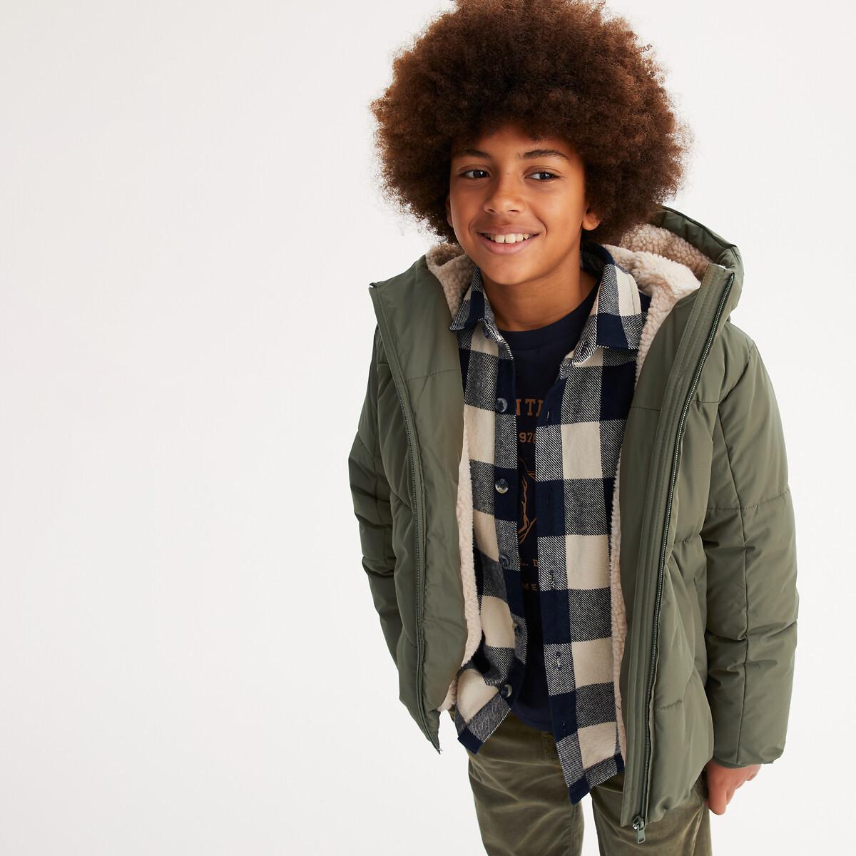 La Redoute Collections Gesteppte Winterjacke mit Kapuze und Teddyfleece-Futter