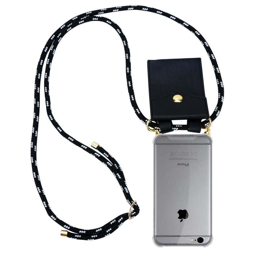 Cadorabo Handy Kette für Apple iPhone 6 6S Silikon mit Gold Ringen