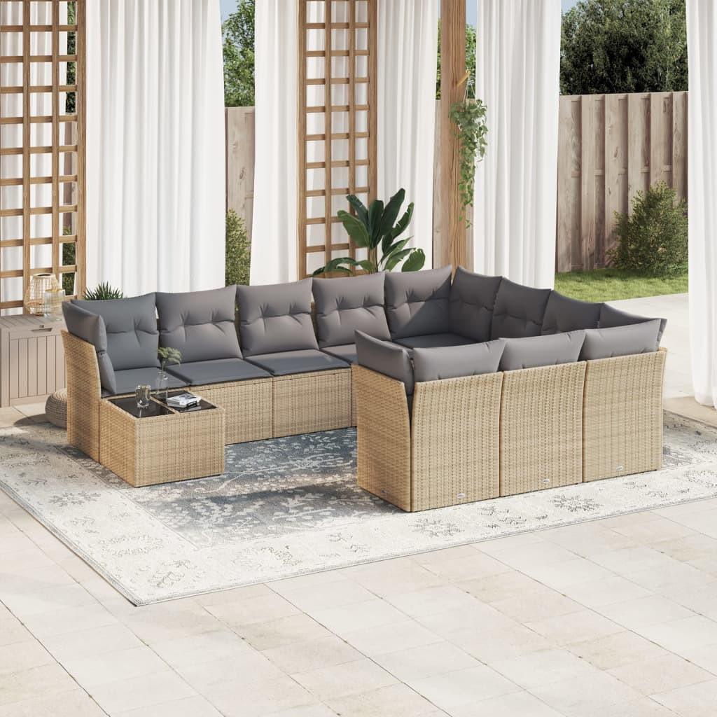 VidaXL Garten sofagarnitur poly-rattan