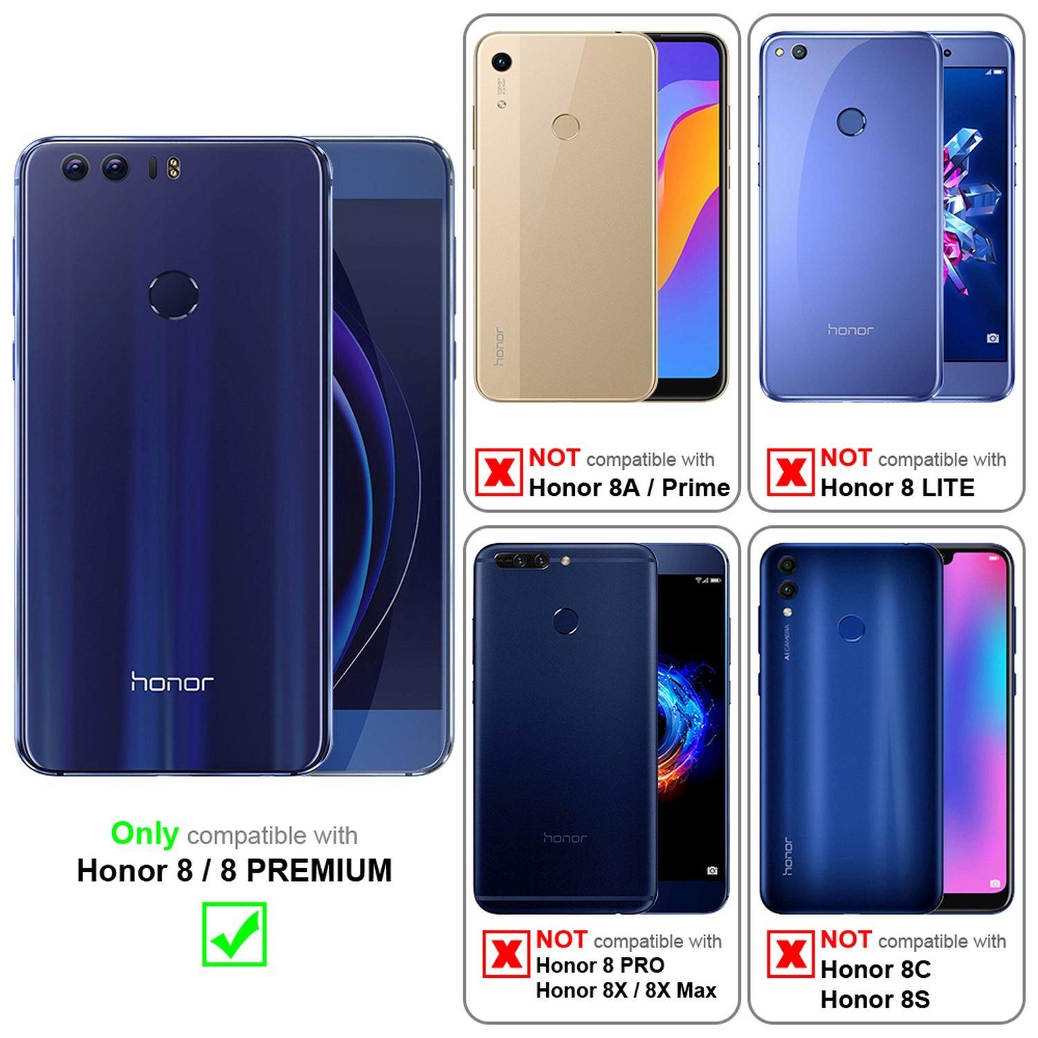 Cadorabo Hülle für Honor 8 8 PREMIUM Hard Case in Metall Optik