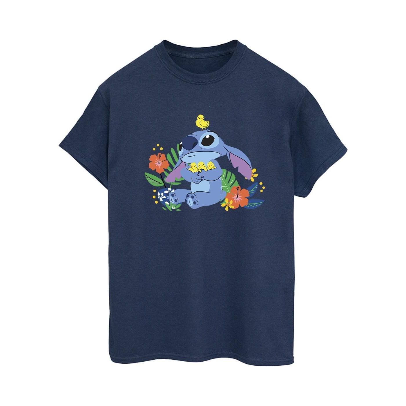 Disney Stitch Floral Grafik T-Shirt