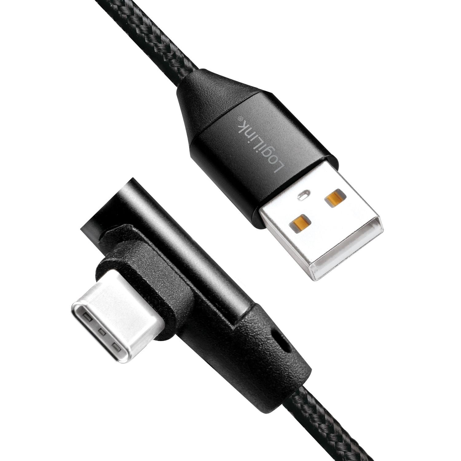 LogiLink Abgewinkeltes USB-C-Kabel USB 2.0 Max 3A 1m