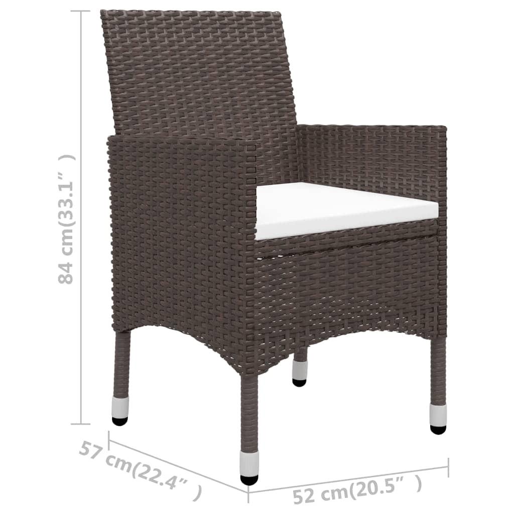 VidaXL Garten bistro set poly-rattan