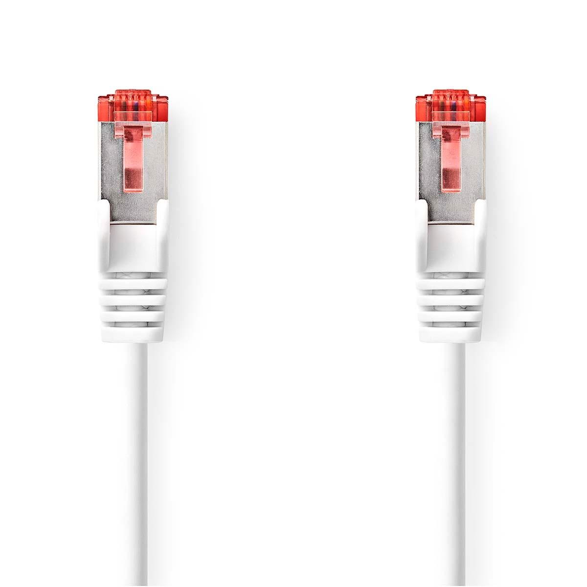Nedis CAT6a Netzwerkkabel | S/FTP | RJ45 Stecker | RJ45 Stecker | 10,00 m | Rund | LSZH | Weiß | Verpackt