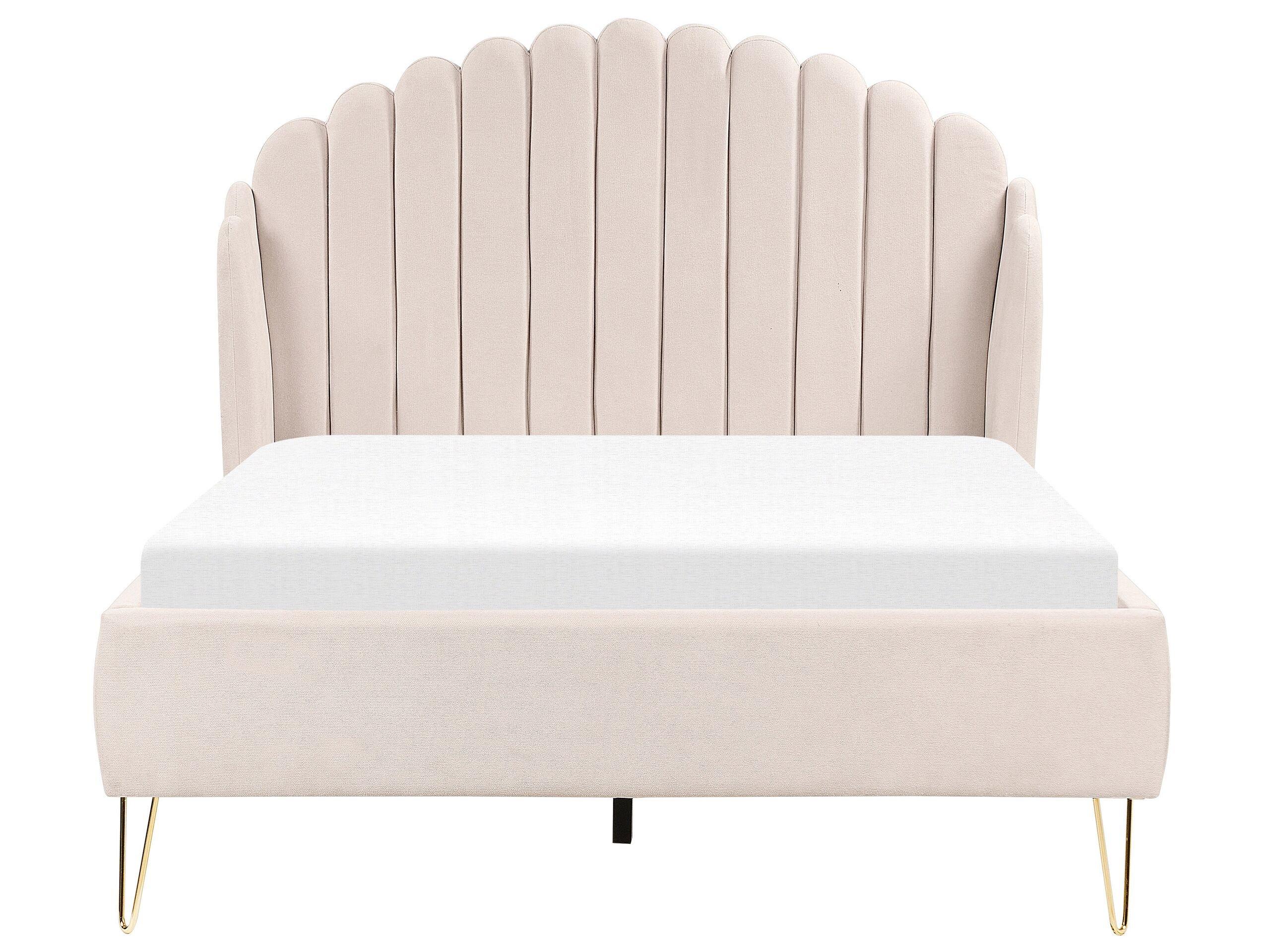 Beliani Bett mit Lattenrost aus Polyester Retro AMBILLOU